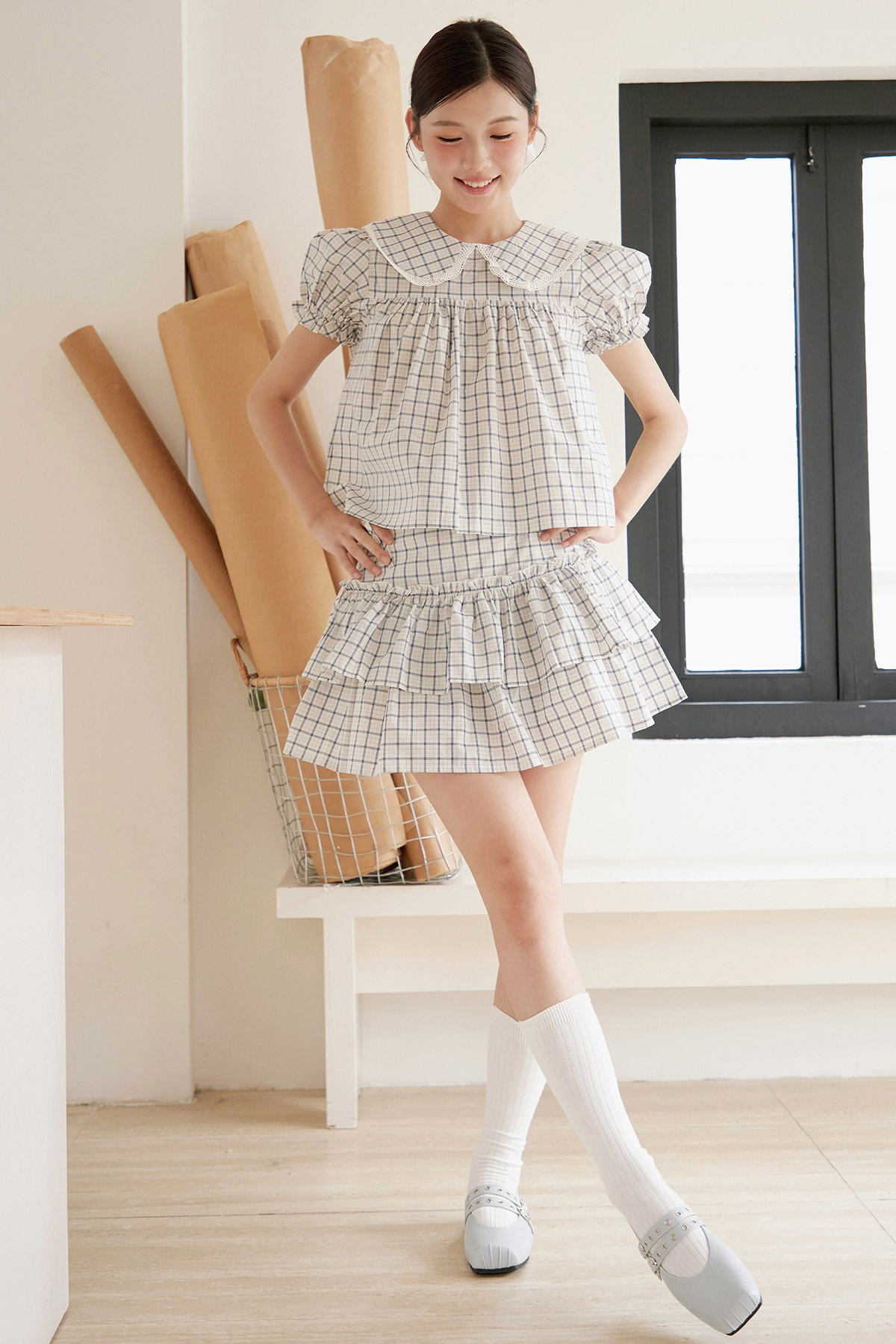 HATTIE SKIRT - MAYFAIR CHECKS [BY MODPARADE]