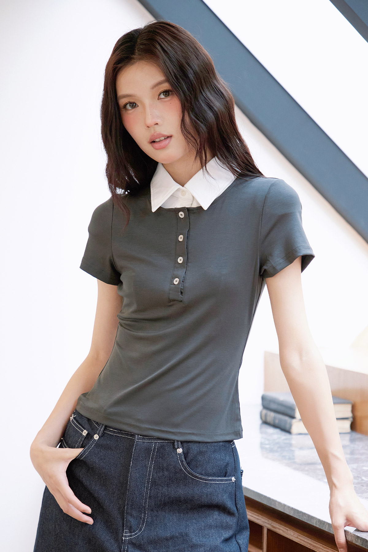 LEONE TOP - CHAROCAL [BY MODPARADE]