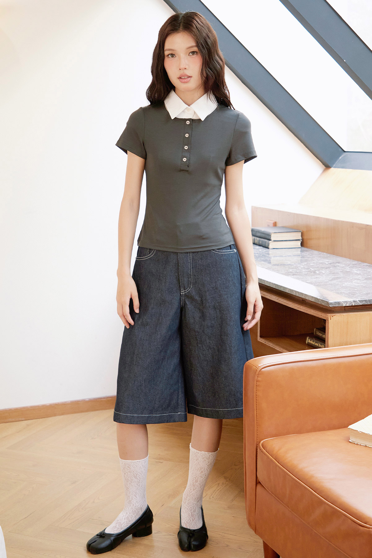 LEONE TOP - CHAROCAL [BY MODPARADE]