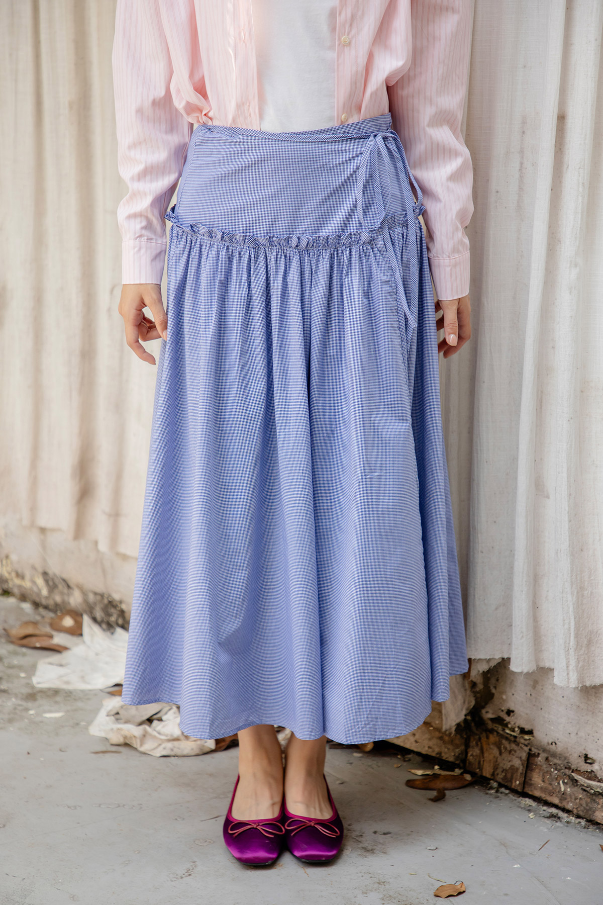 JANNE SKIRT - HABOUR GINGHAM [BY MODPARADE]