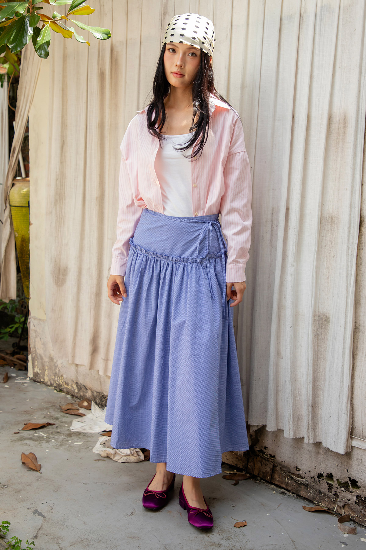 JANNE SKIRT - HABOUR GINGHAM [BY MODPARADE]