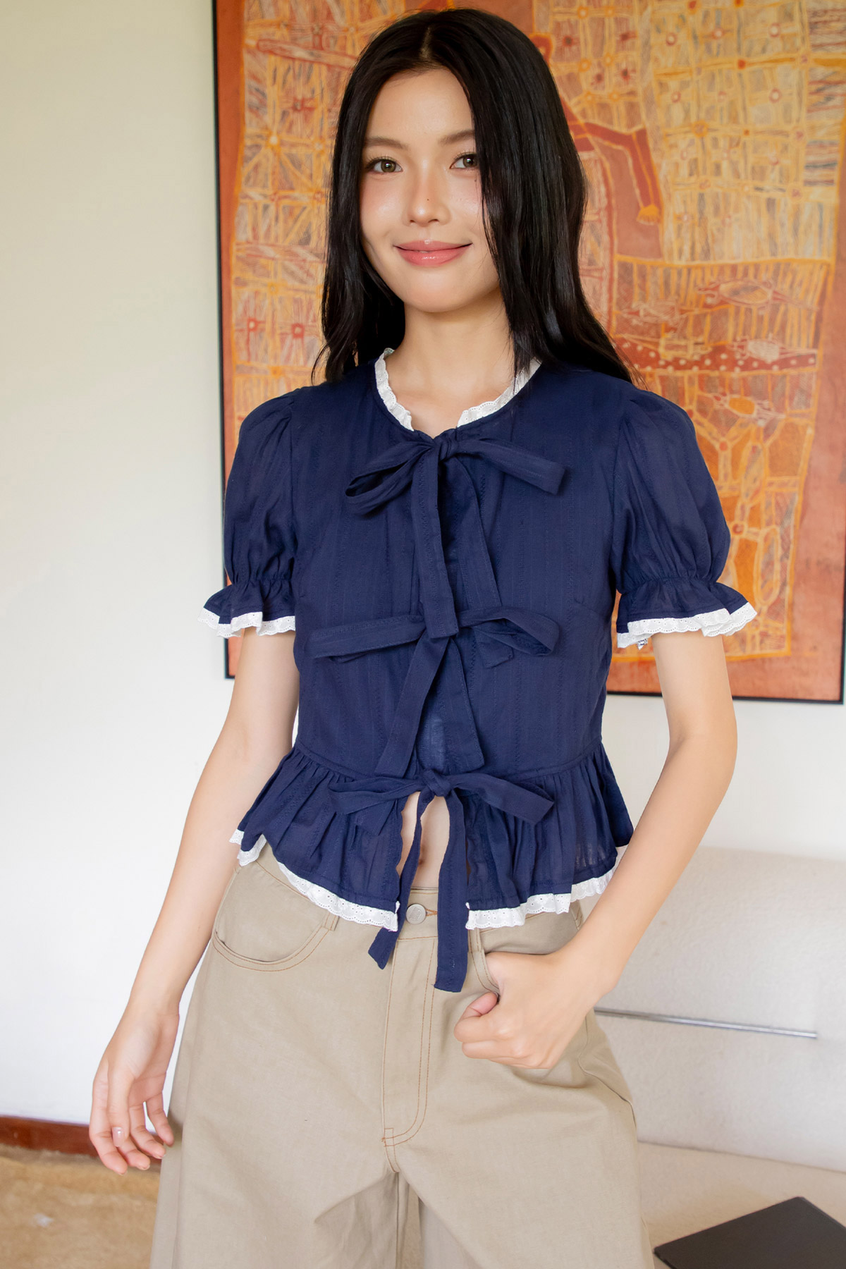 KERRY TOP - NAVY [BY MODPARADE]