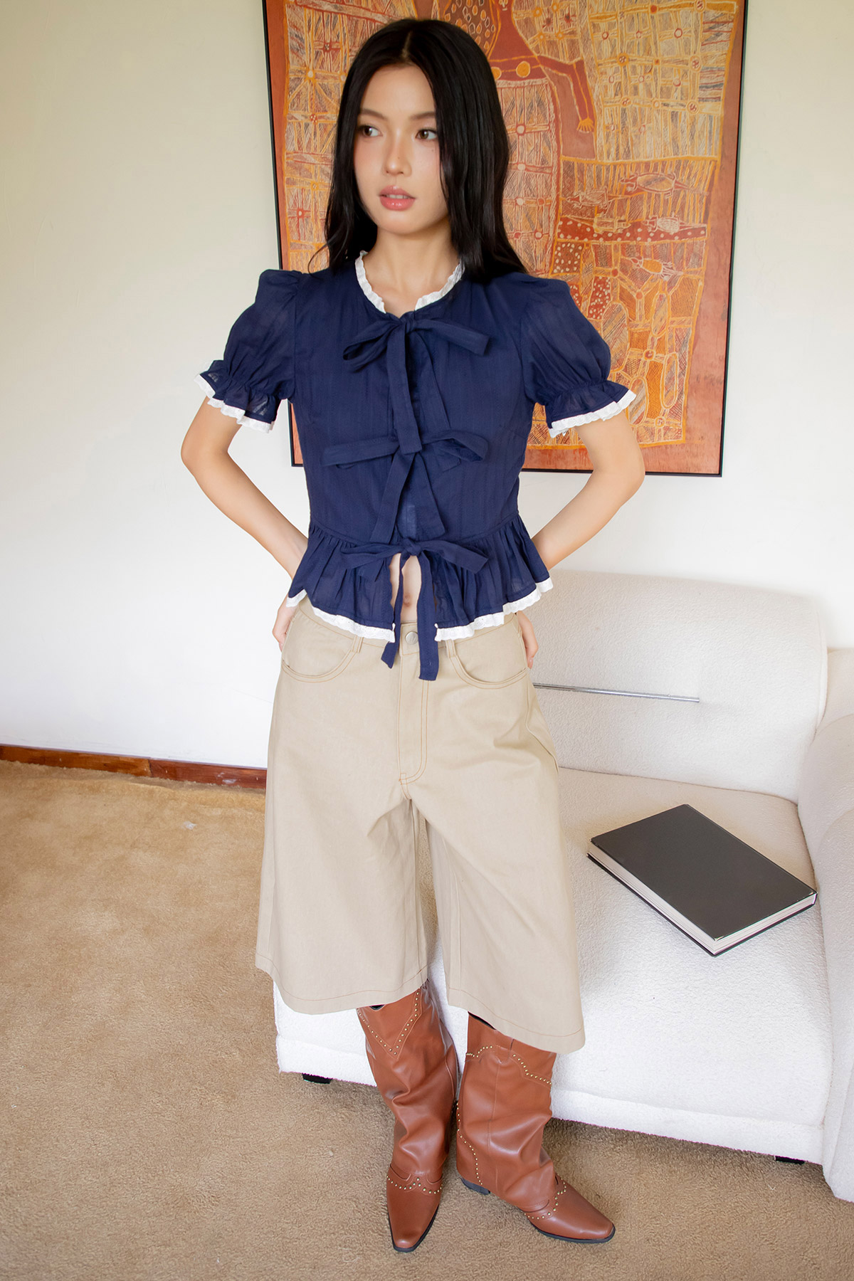 KERRY TOP - NAVY [BY MODPARADE]