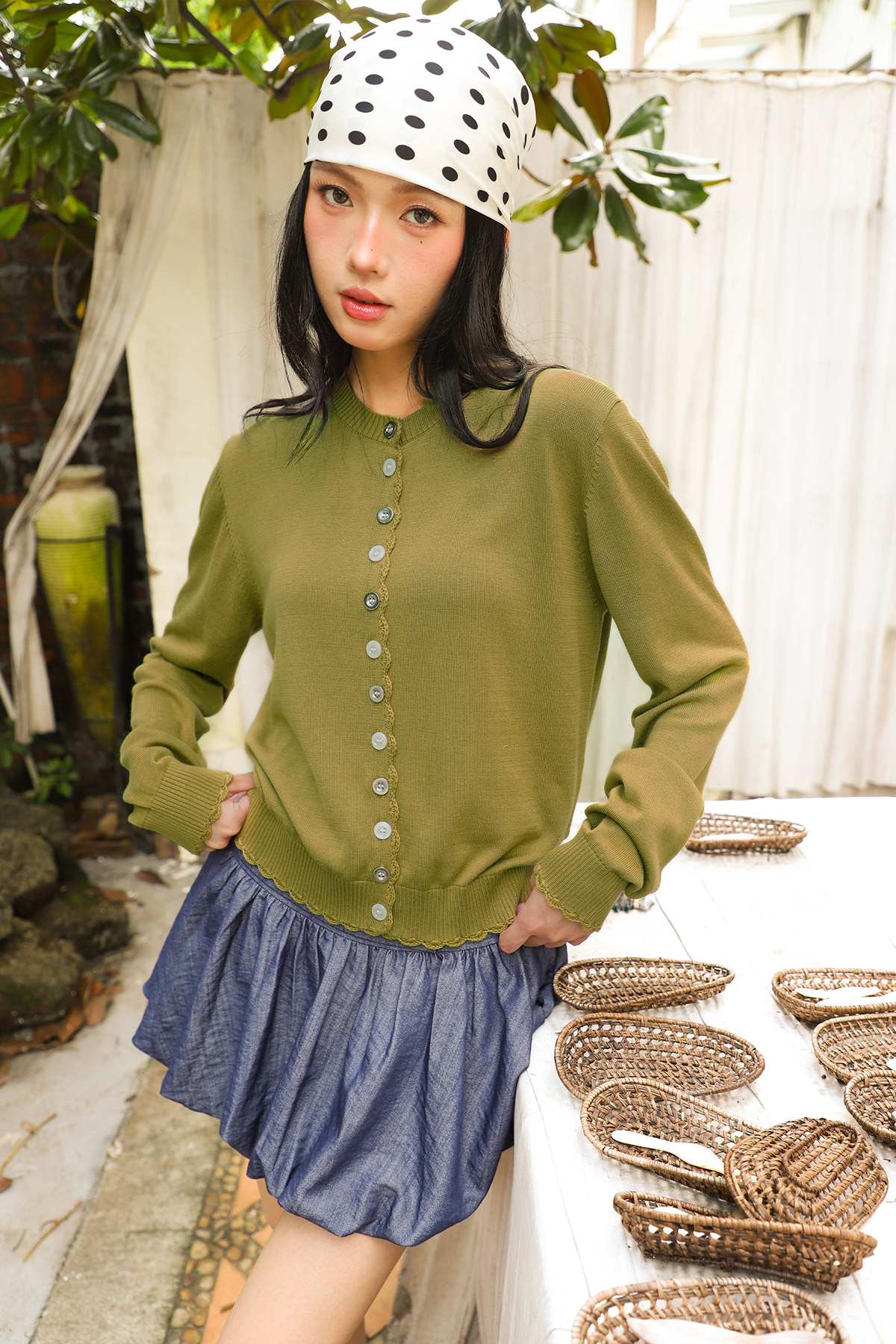 LLOYD CARDIGAN - OLIVE [BY MODPARADE]