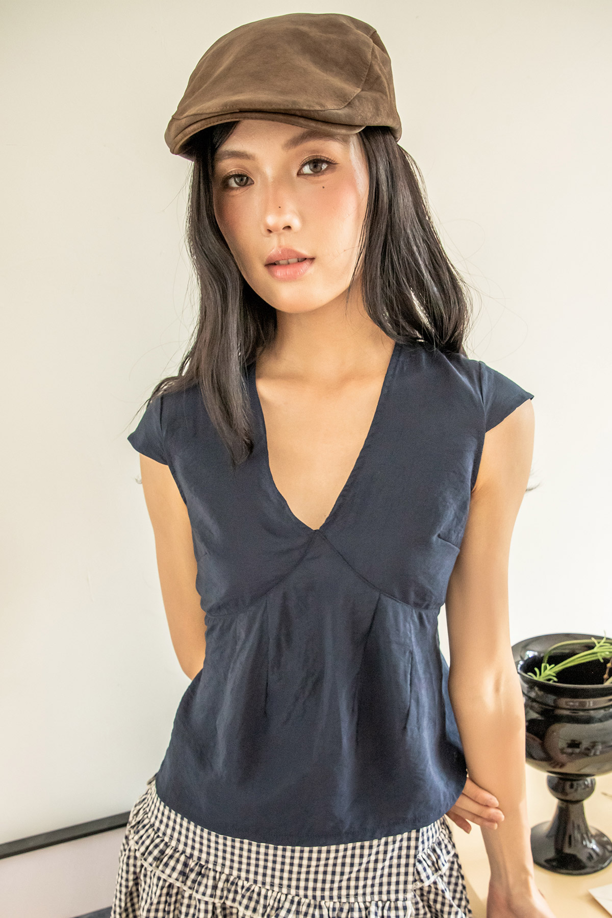 MOLLY TOP - NAVY [BY MODPARADE]