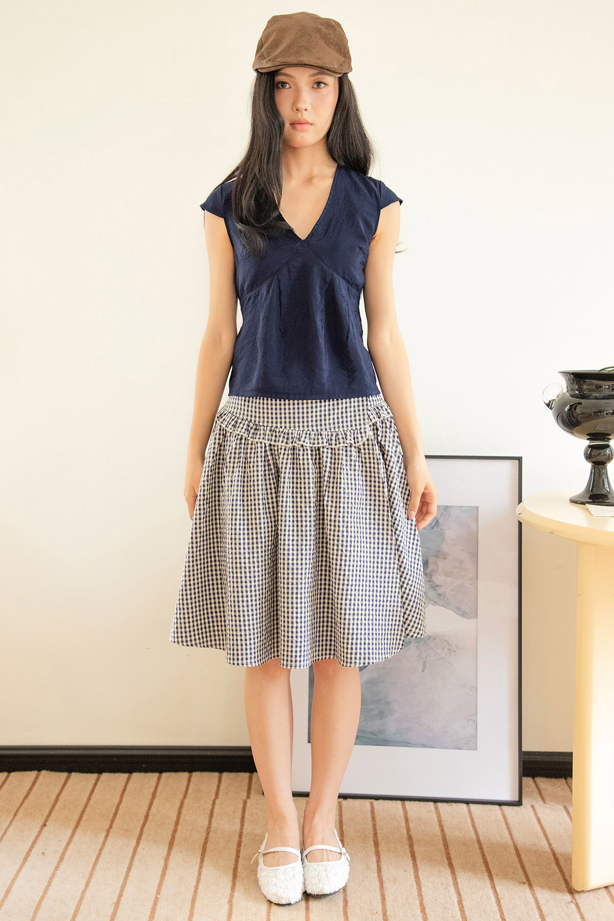 MOLLY TOP - NAVY [BY MODPARADE]