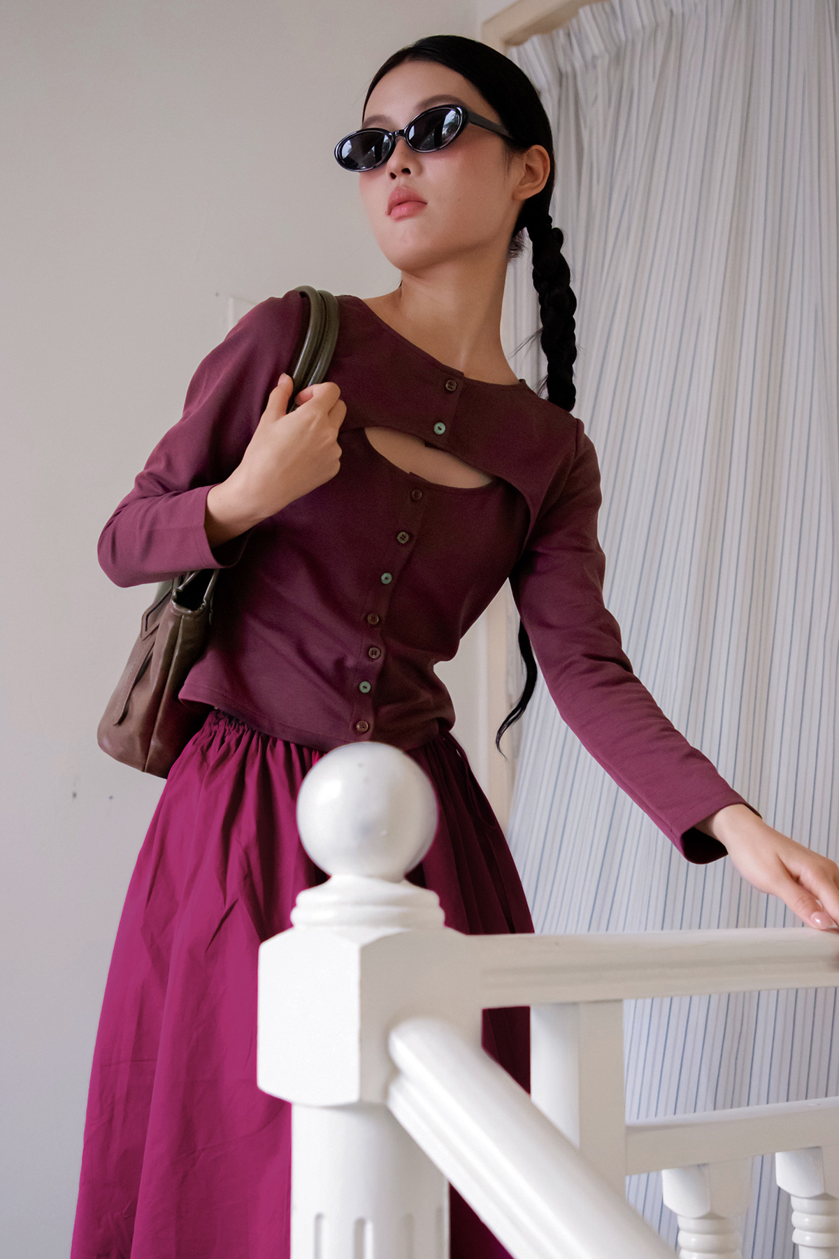 PERRINE TOP - PLUM [BY MODPARADE]