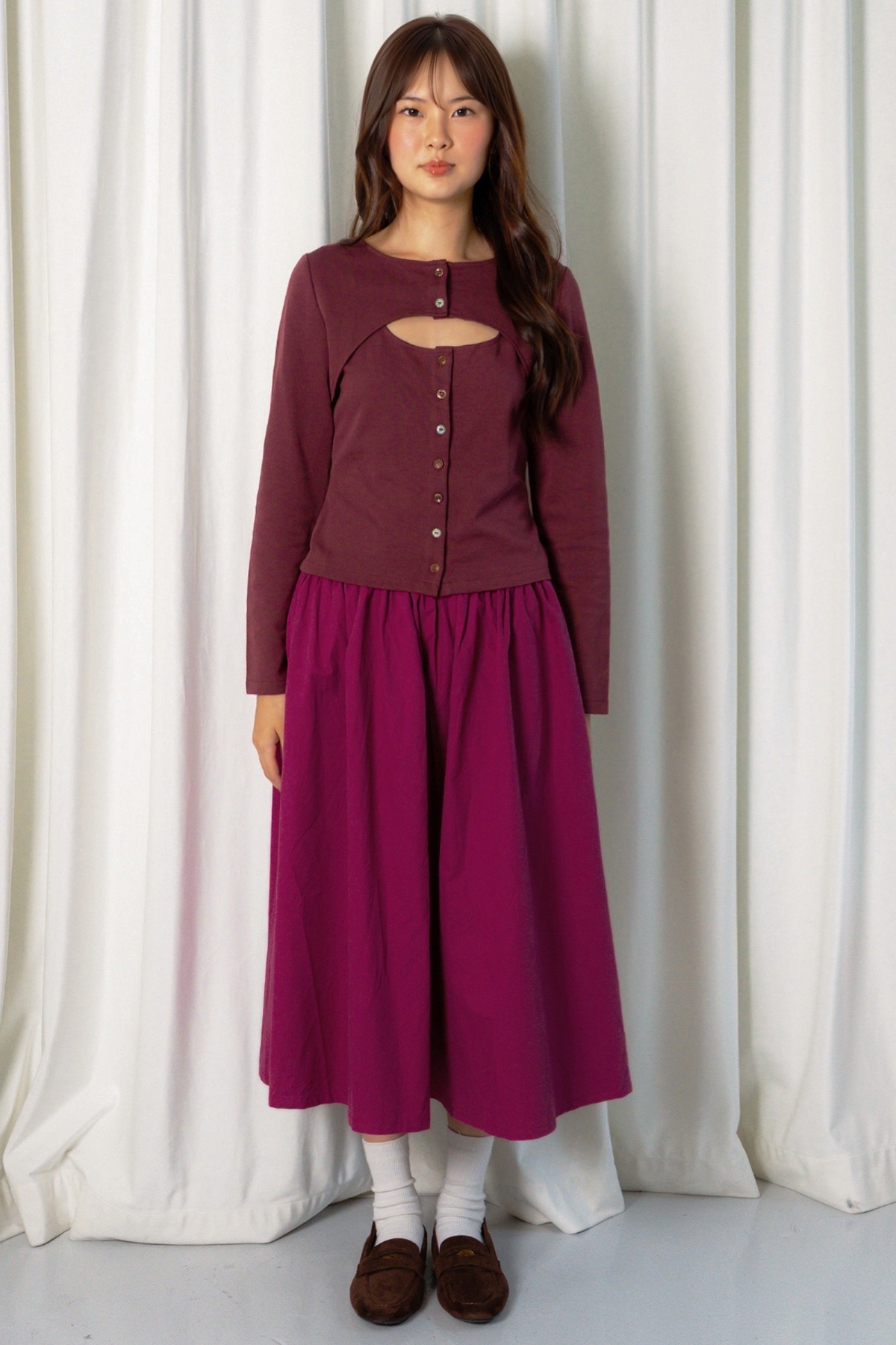 PERRINE TOP - PLUM [BY MODPARADE]