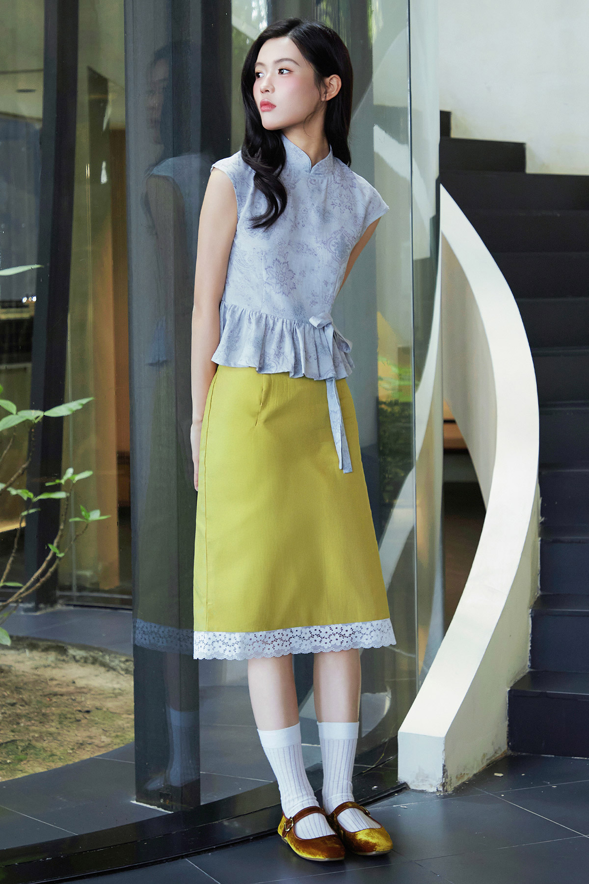 BJORN SKIRT - PALM DUSK [BY MODPARADE]