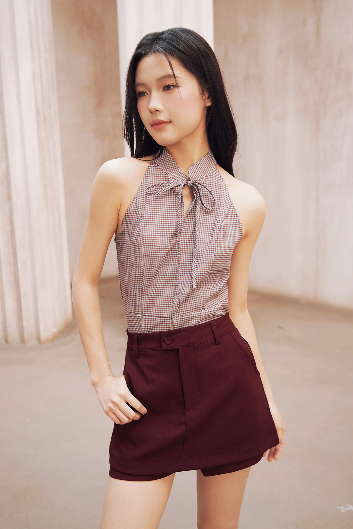 CLOVIS SKORTS - MAROON [BY MODPARADE]