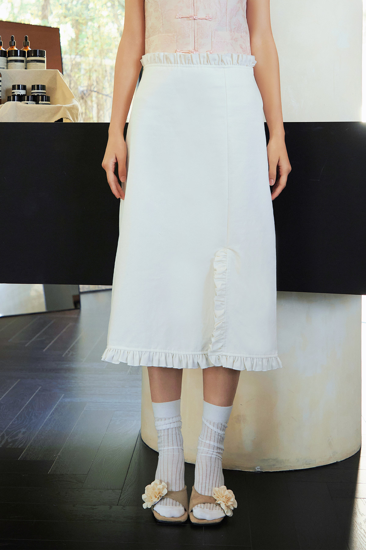 EMILIE SKIRT - IVORY [BY MODPARADE]
