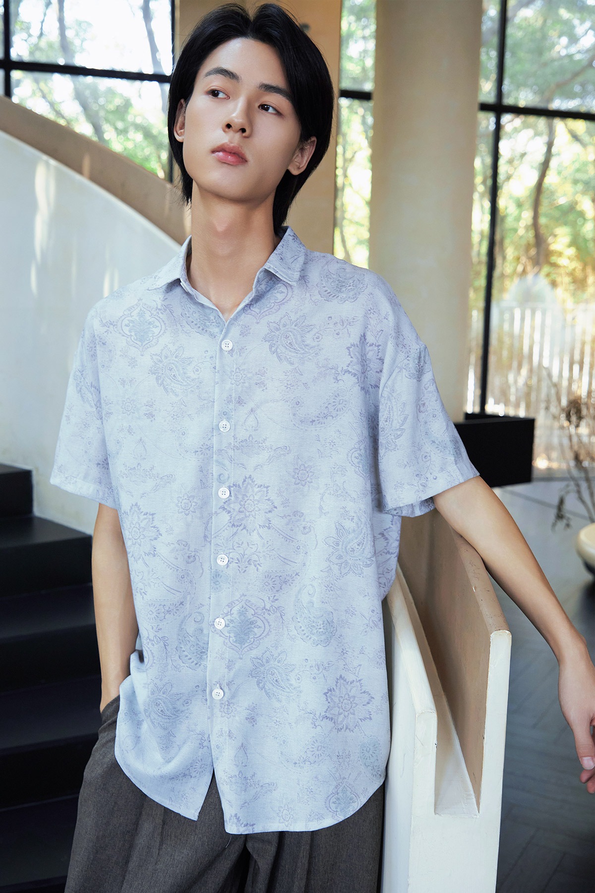 FREDDIE SHIRT - LAKE PAISLEY [BY MODPARADE]