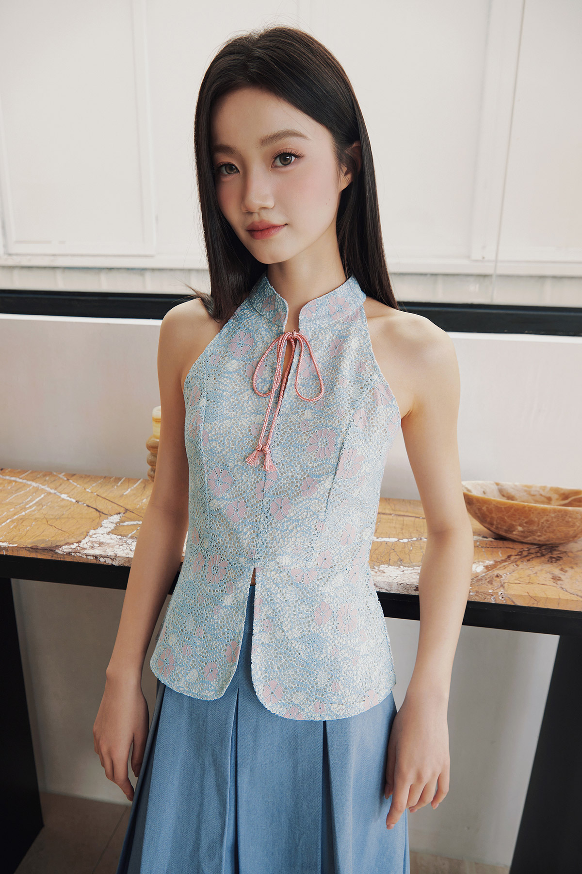 INES TOP - ROSEWATER VIEL [BY MODPARADE]