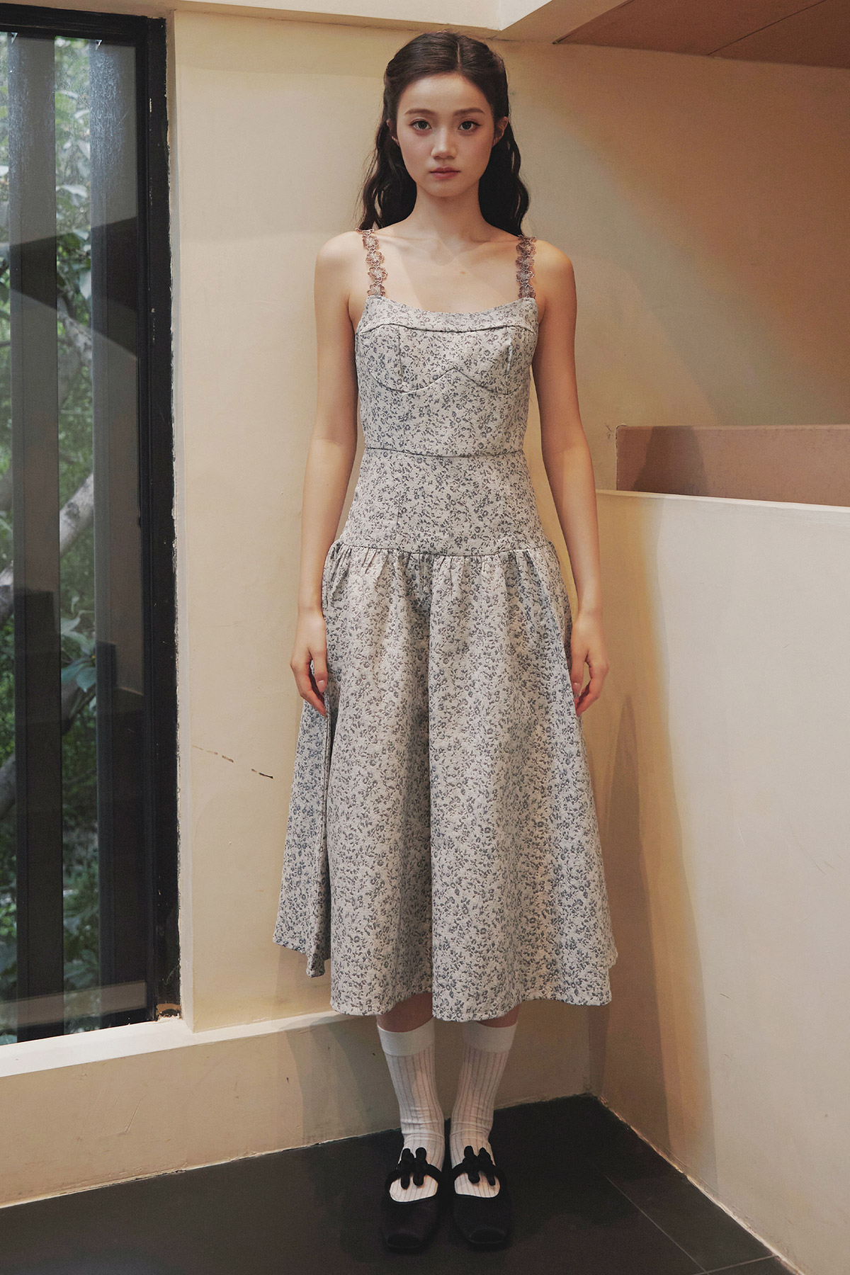 LILA DRESS - GREY CHATEAU [BY MODPARADE]