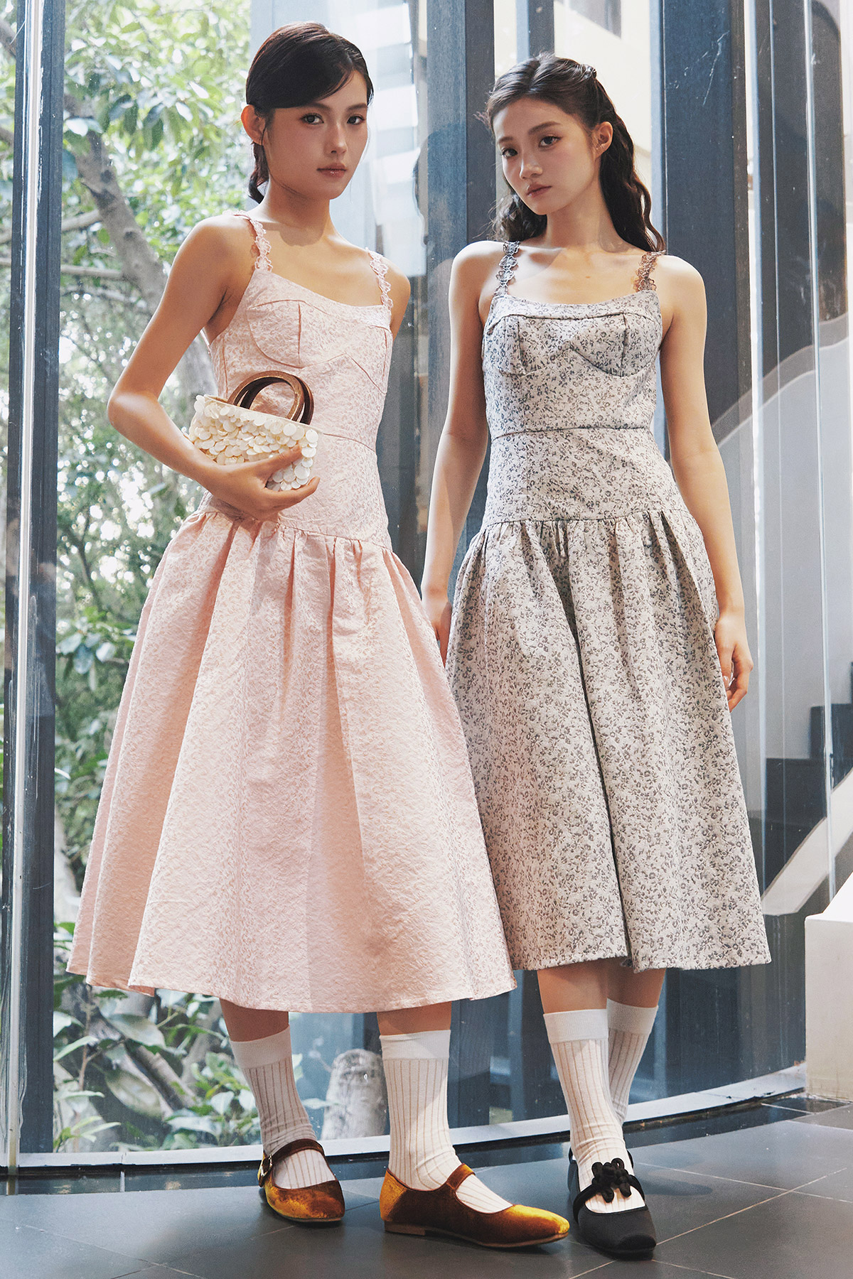 LILA DRESS - GREY CHATEAU [BY MODPARADE]