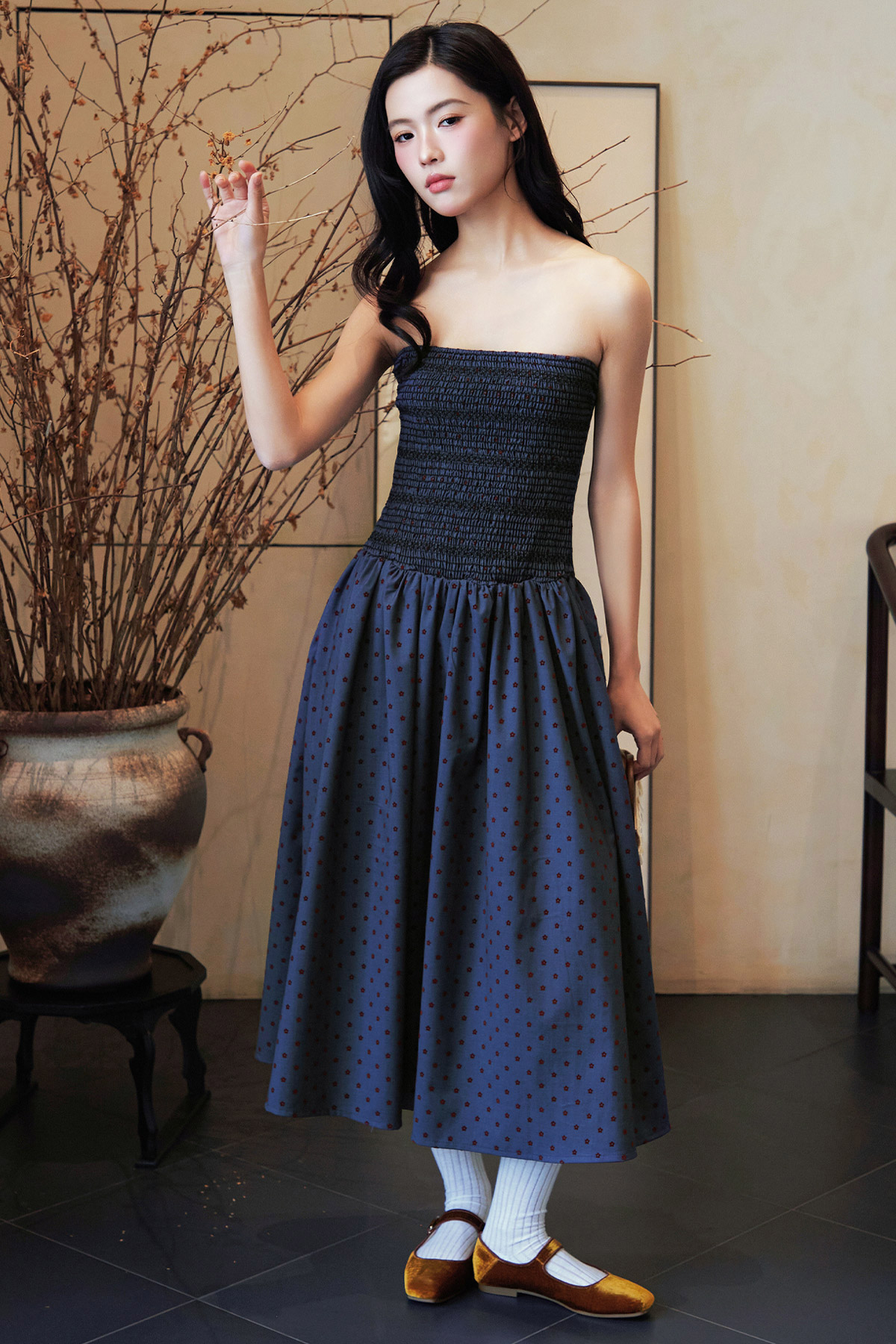 LILLIAN DRESS - CRIMSON BLOOM [BY MODPARADE]