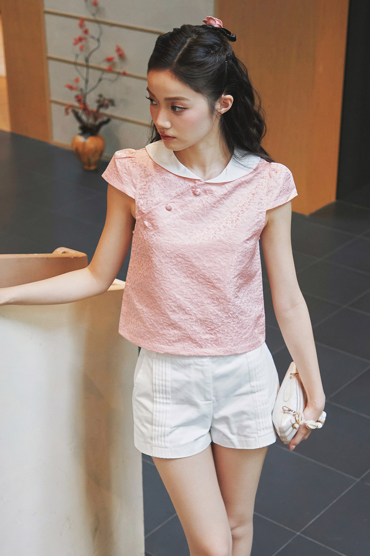 LISBETH TOP - BLUSH SONATA [BY MODPARADE]