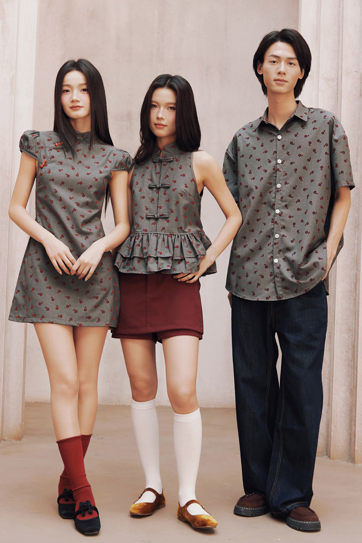 NING CHEONGSAM TOP - MOONFIELD ROSE [BY MODPARADE]