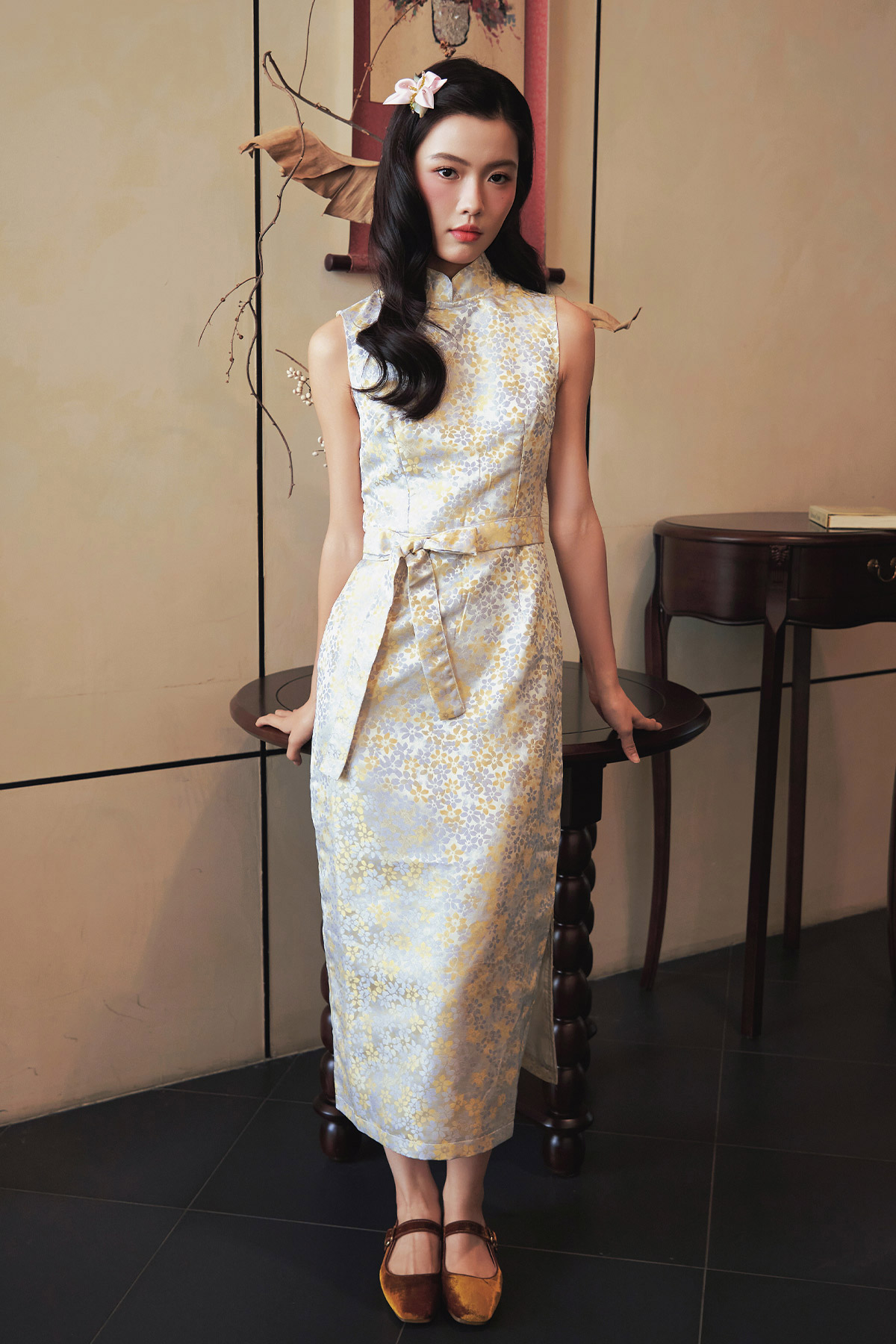 RONG CHEONGSAM DRESS - ROYAL CITRINE [BY MODPARADE]