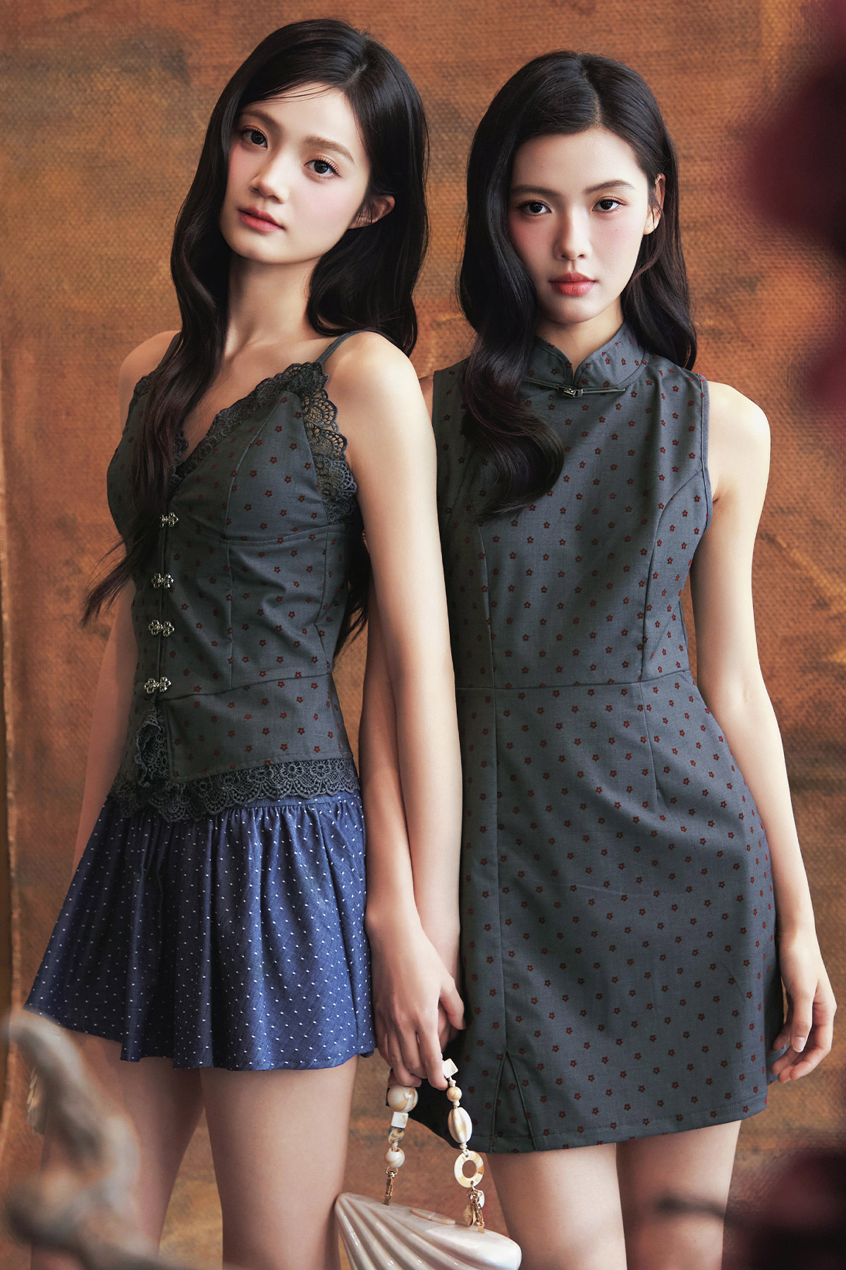 ROU CHEONGSAM DRESS - HEATHER BLOOM [BY MODPARADE]