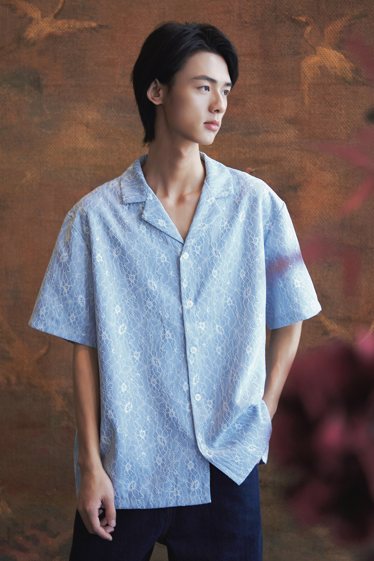 SAUNDERS SHIRT - MIST LACE [BY MODPARADE]