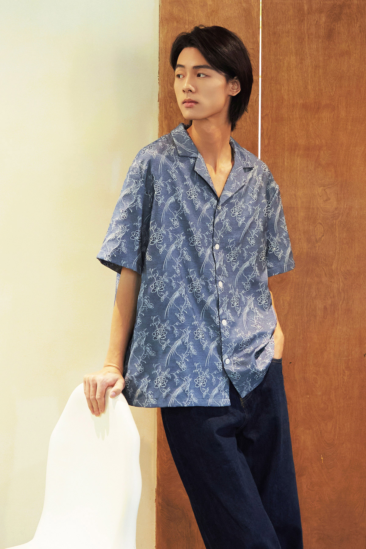 SAUNDERS SHIRT - MOON PEONY [BY MODPARADE]