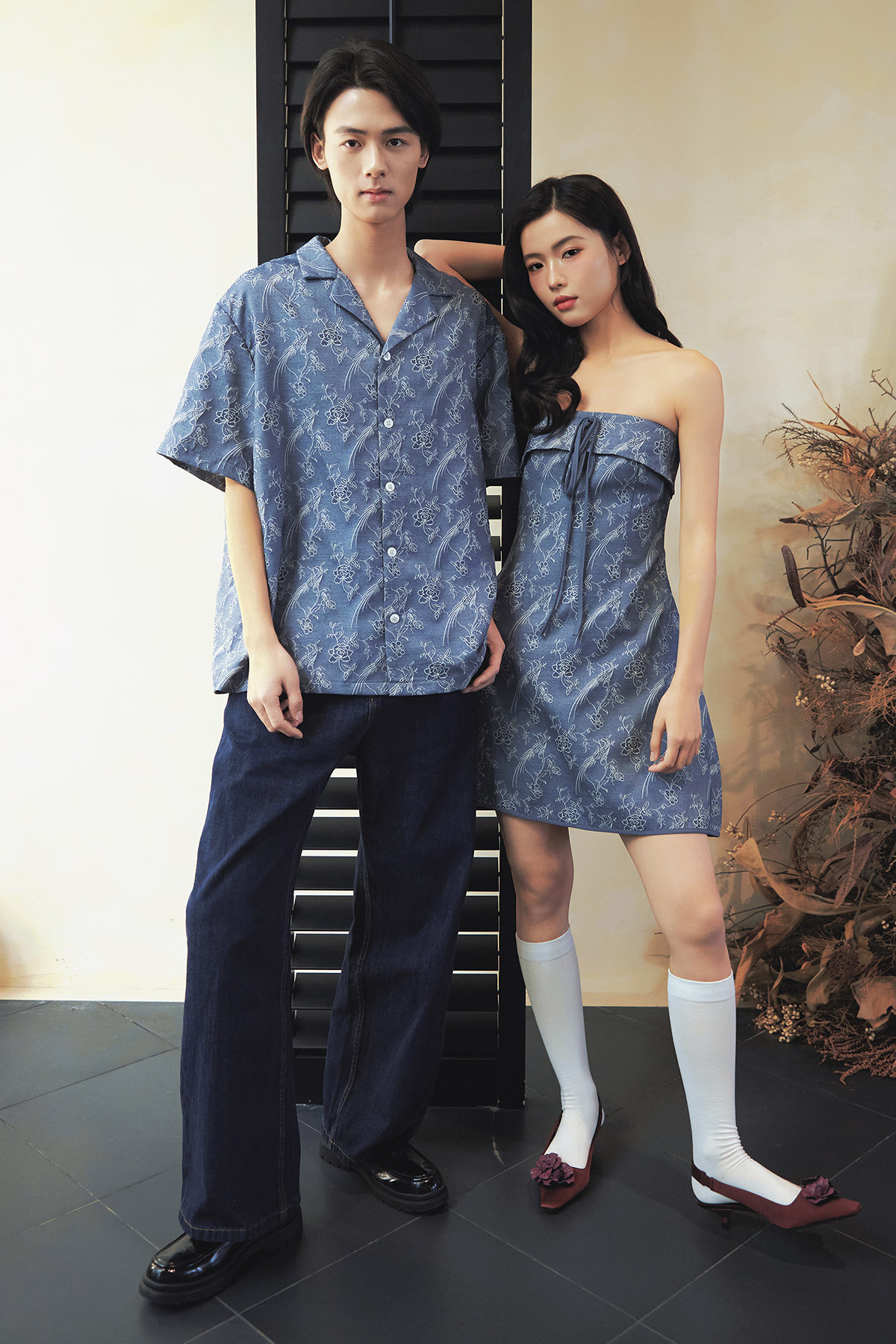 SAUNDERS SHIRT - MOON PEONY [BY MODPARADE]