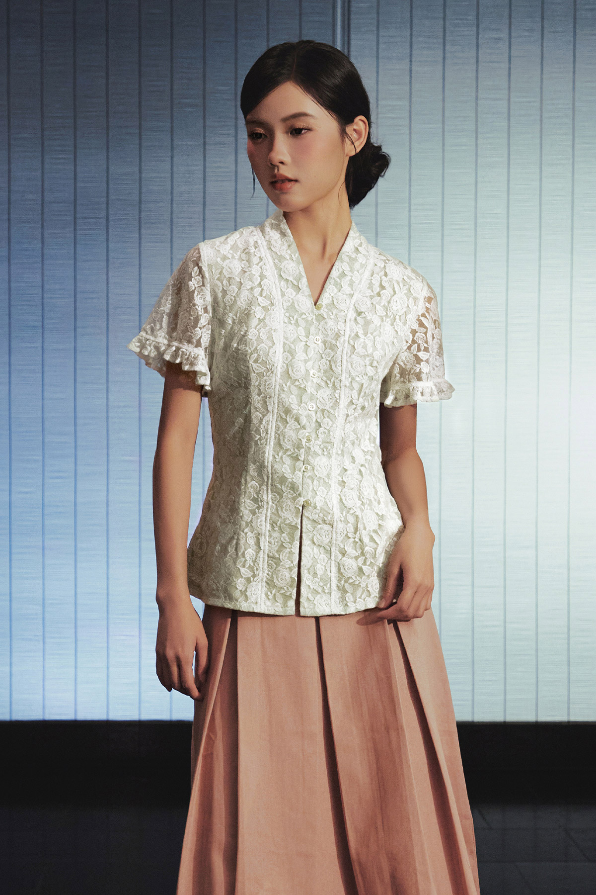 SERI KEBAYA TOP - SNOWVIEL LACE [BY MODPARADE]