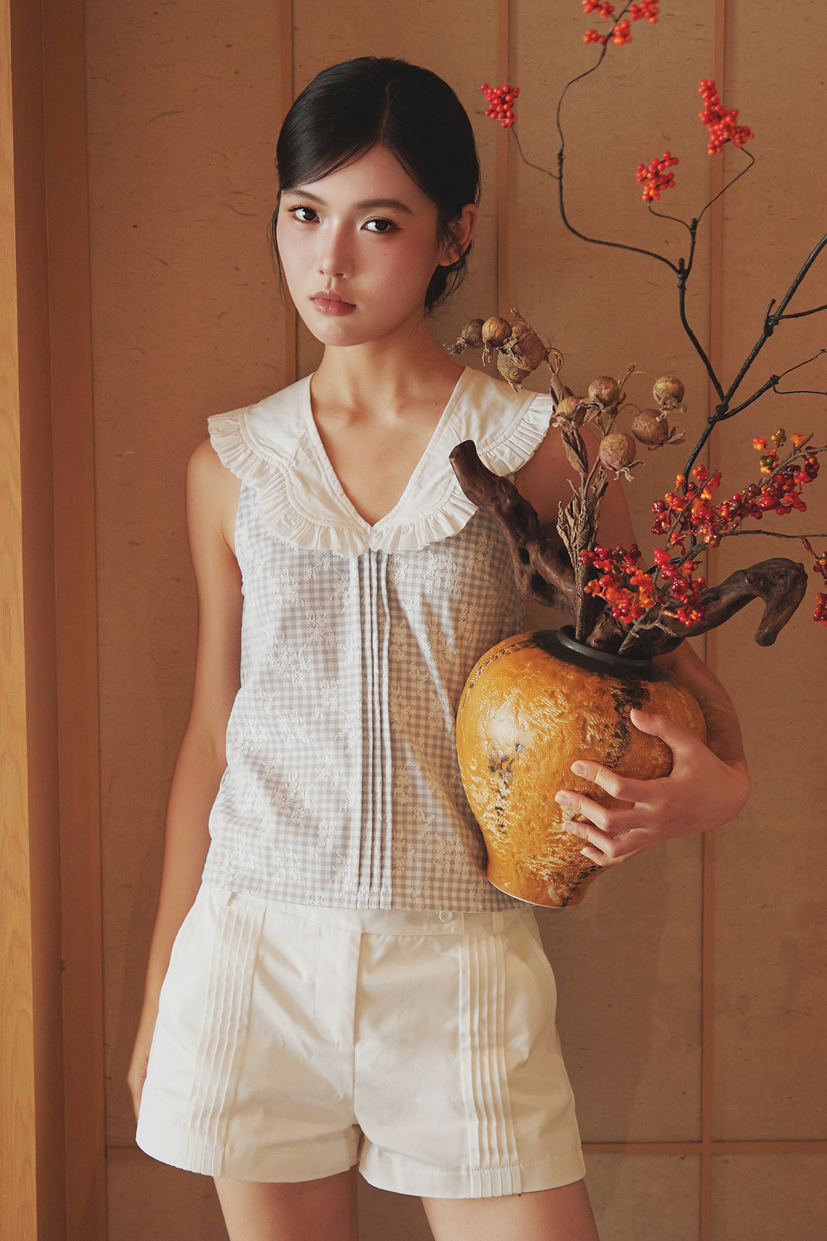 SOREN TOP - GREY MANOR LACE [BY MODPARADE]