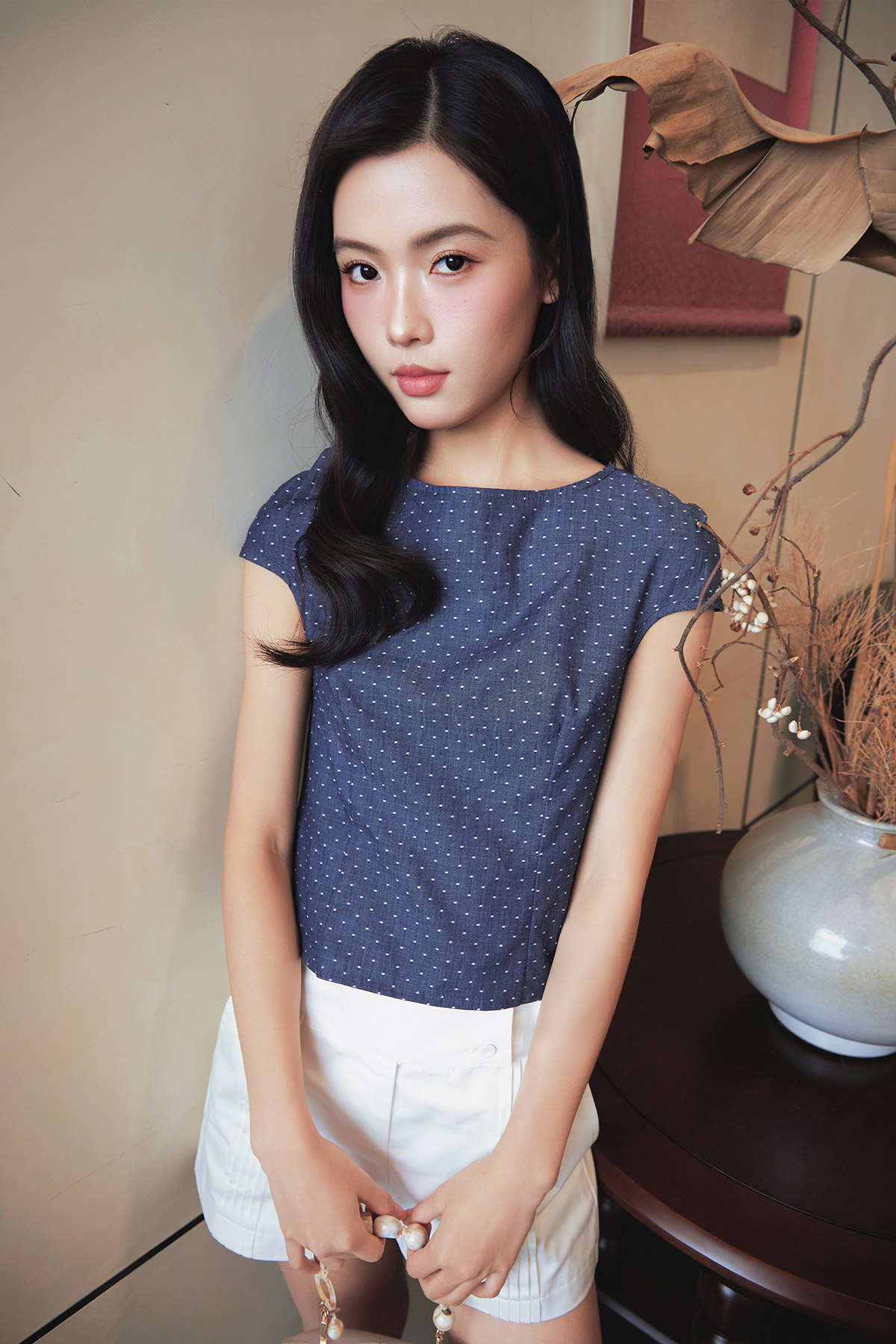 STELLAR TOP - GRAPHITE DOTTIE [BY MODPARADE]