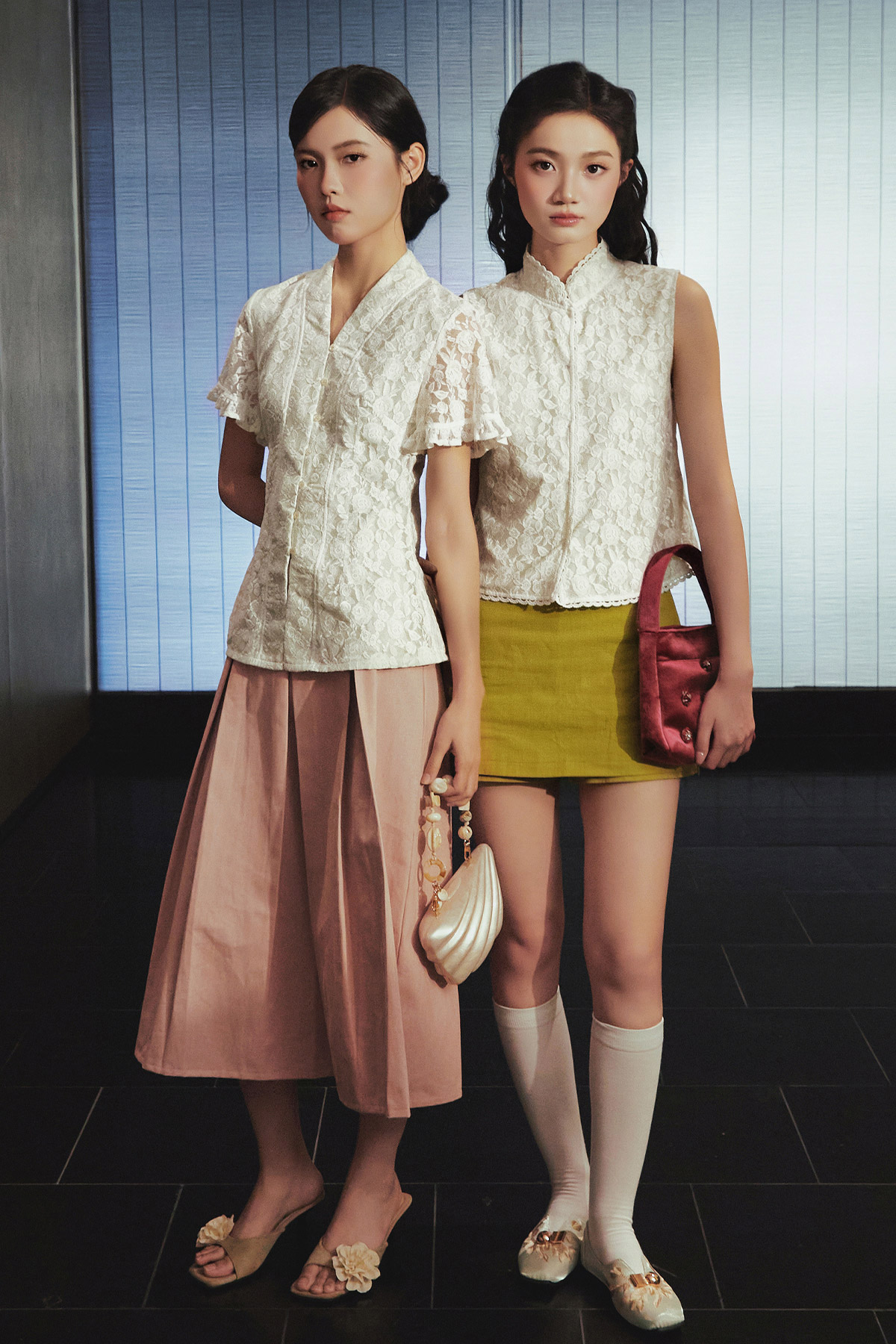 WAN CHEONGSAM TOP - SNOWVIEL LACE [BY MODPARADE]