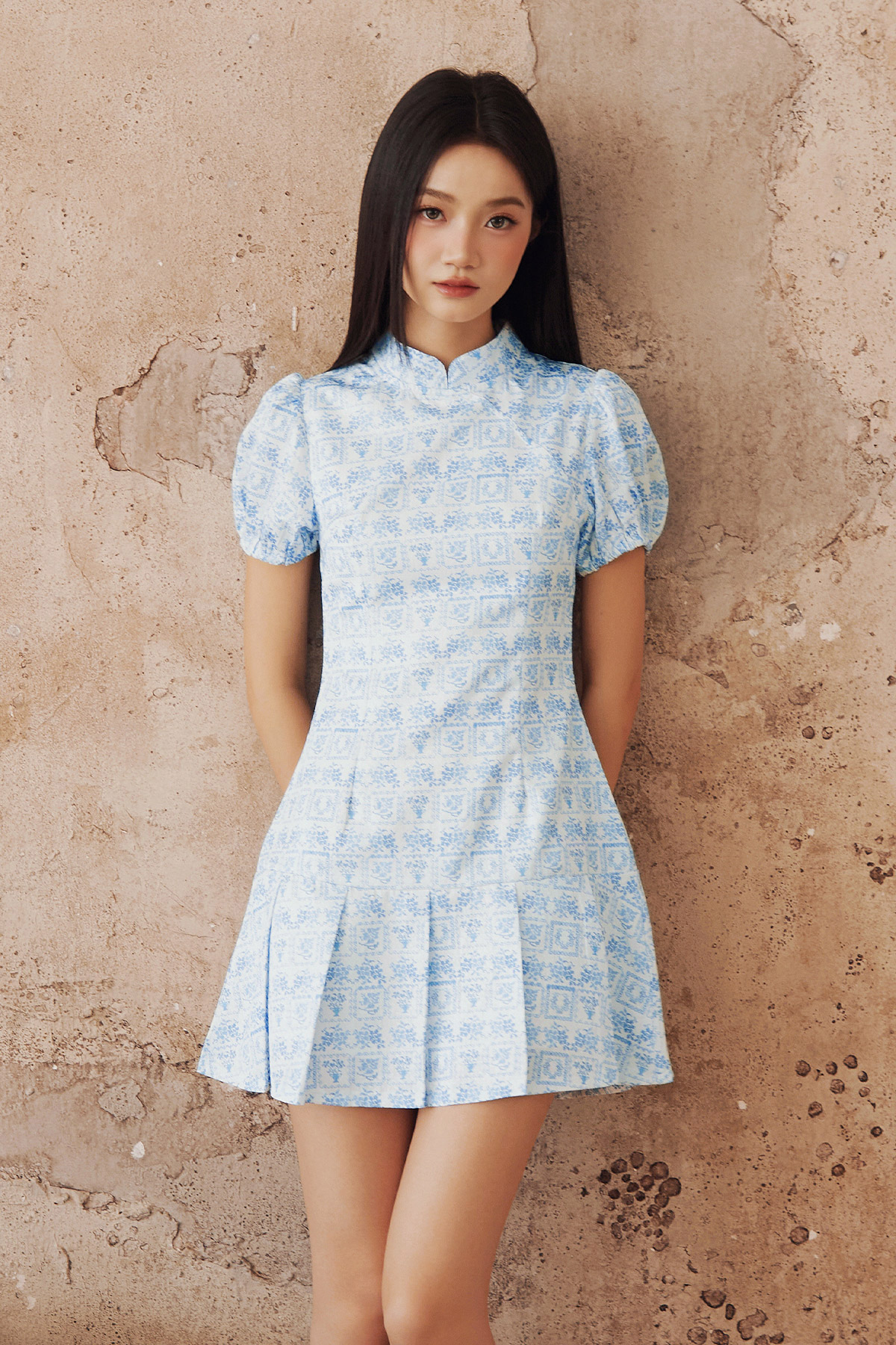 YUN CHEONGSAM DRESS - HEIRLOOM STITCH [BY MODPARADE]
