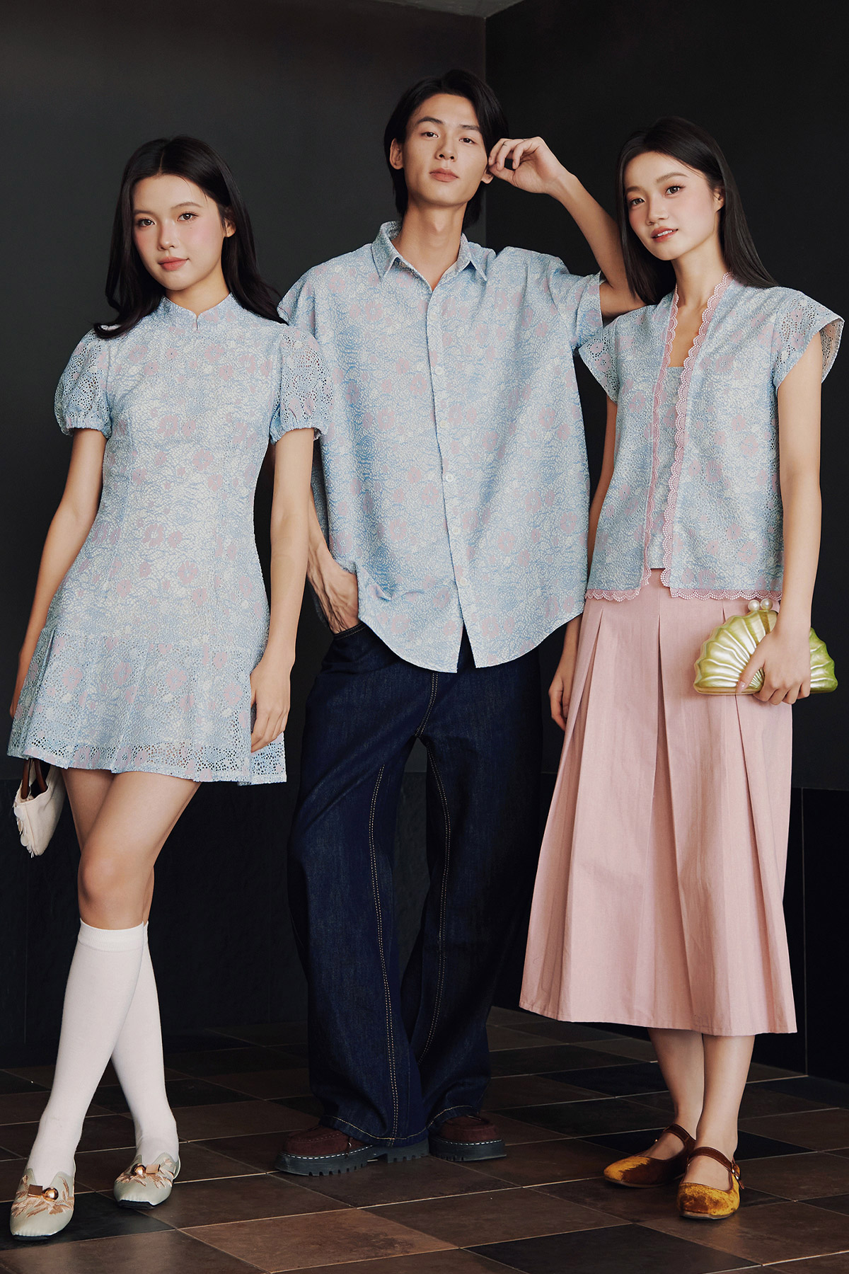 YUN CHEONGSAM DRESS - ROSEWATER VIEL [BY MODPARADE]