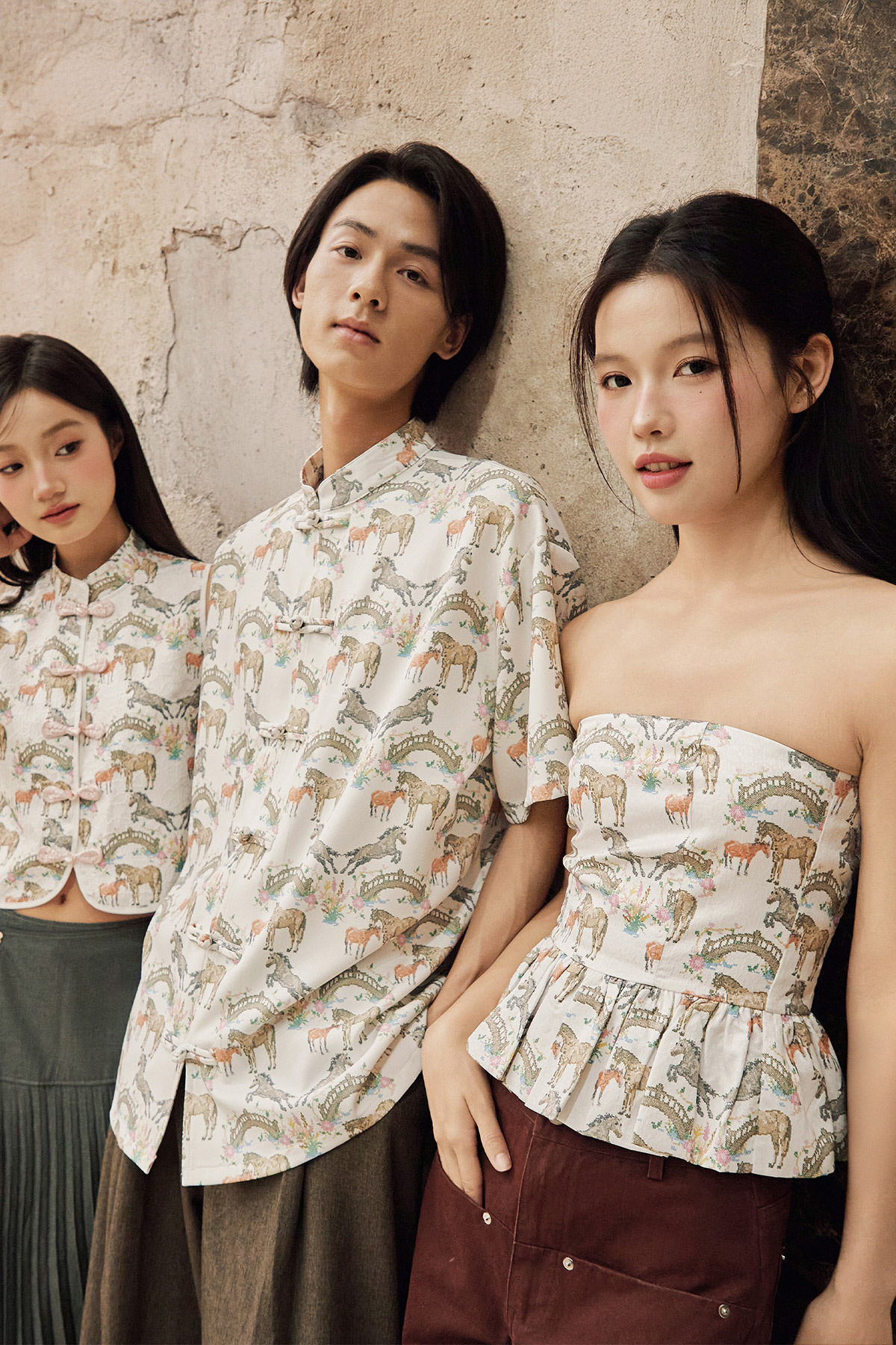 BIANCA TOP - SADDLE BLOOM [BY MODPARADE]