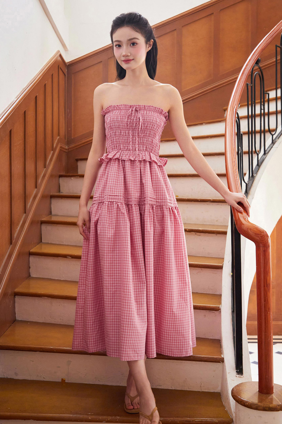 ESTHER DRESS - BLOSSOM GRID [BY MODPARADE]