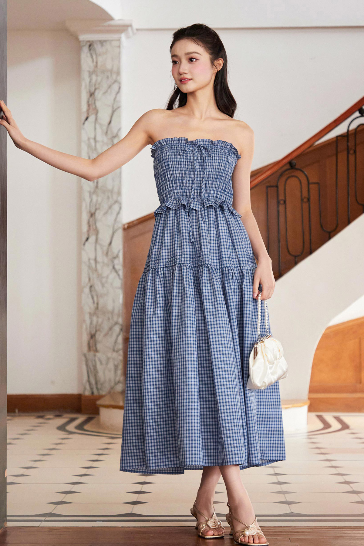 ESTHER DRESS - SEA GRID [BY MODPARADE]