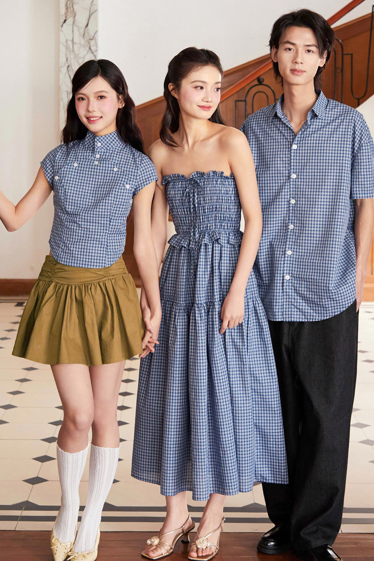 FREDDIE SHIRT - SEA GRID [BY MODPARADE]