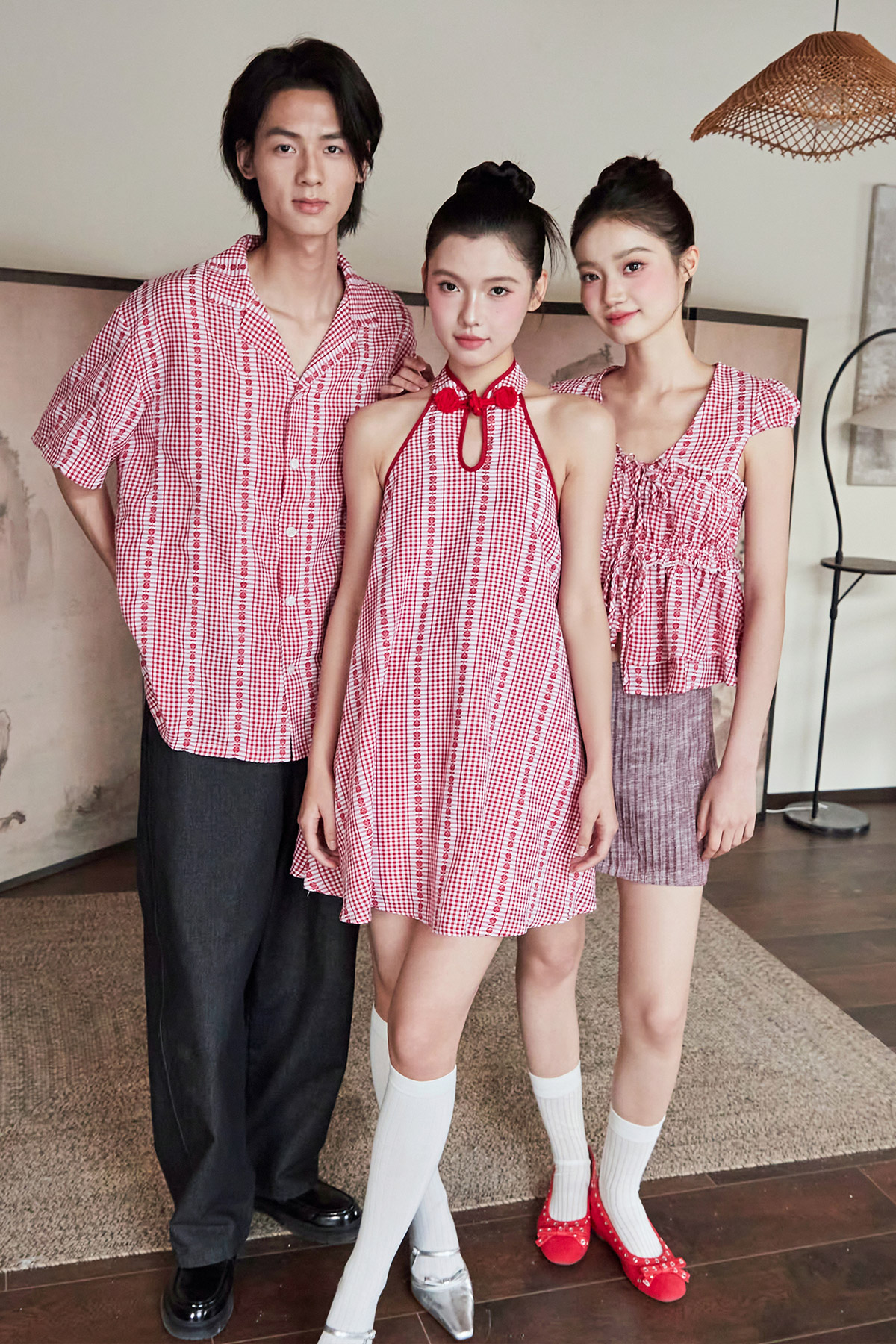 HANYING CHEONGSAM DRESS - SCARLET MEADOW [BY MODPARADE]