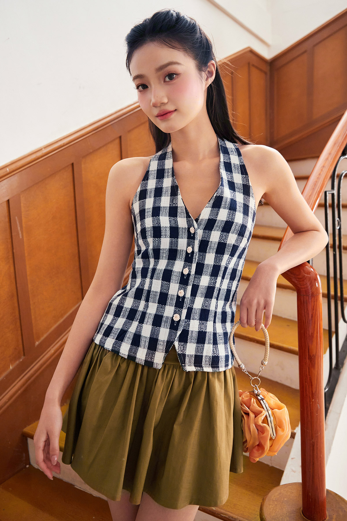 HERTHA TOP - BLUEBERRY [BY MODPARADE]