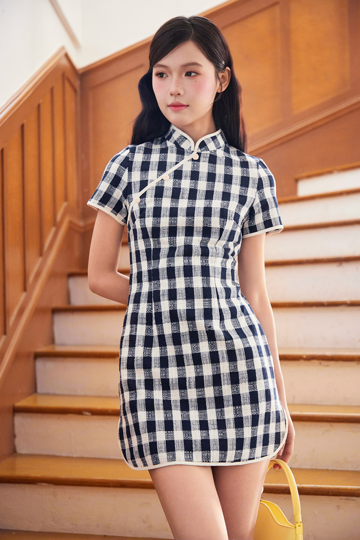 JUAN CHEONGSAM DRESS - BLUEBERRY [BY MODPARADE]