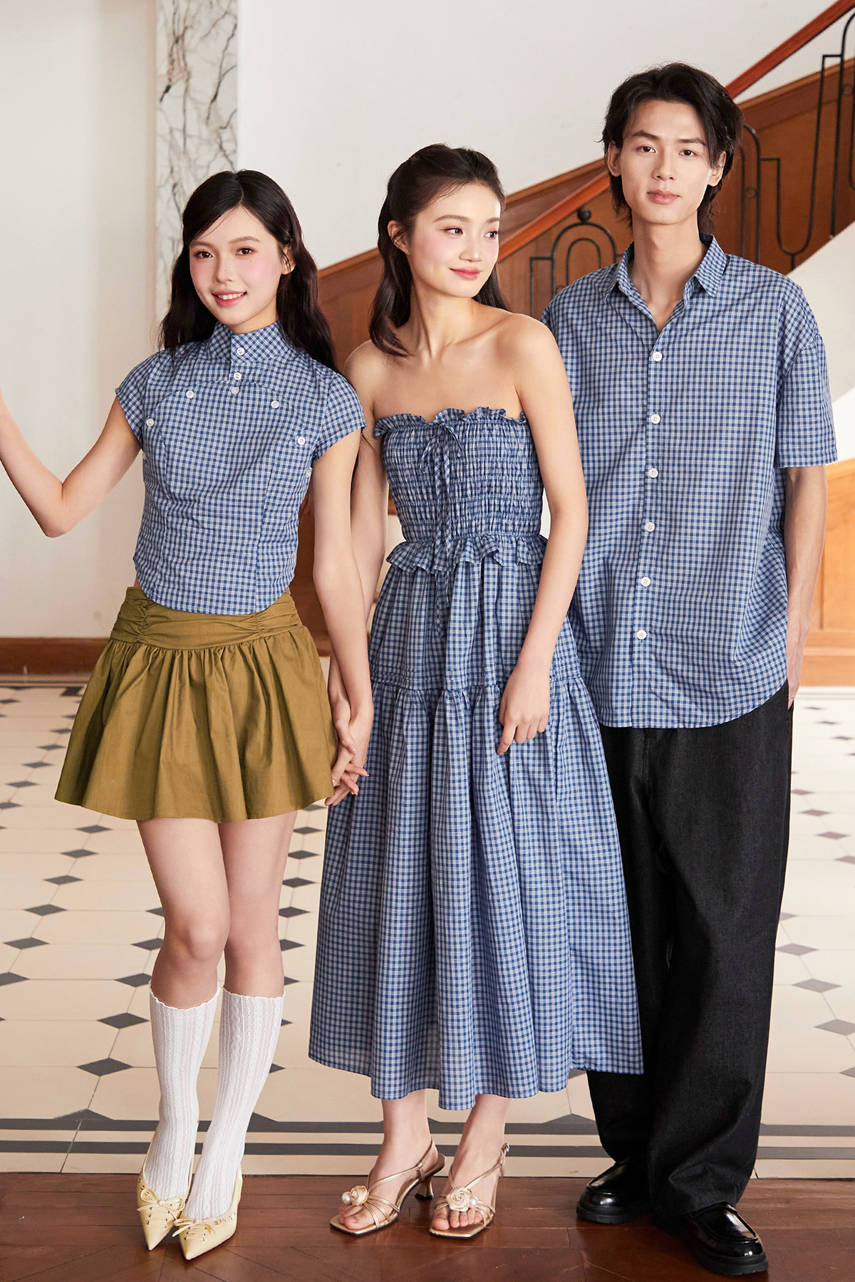 JULIA TOP - SEA GRID [BY MODPARADE]