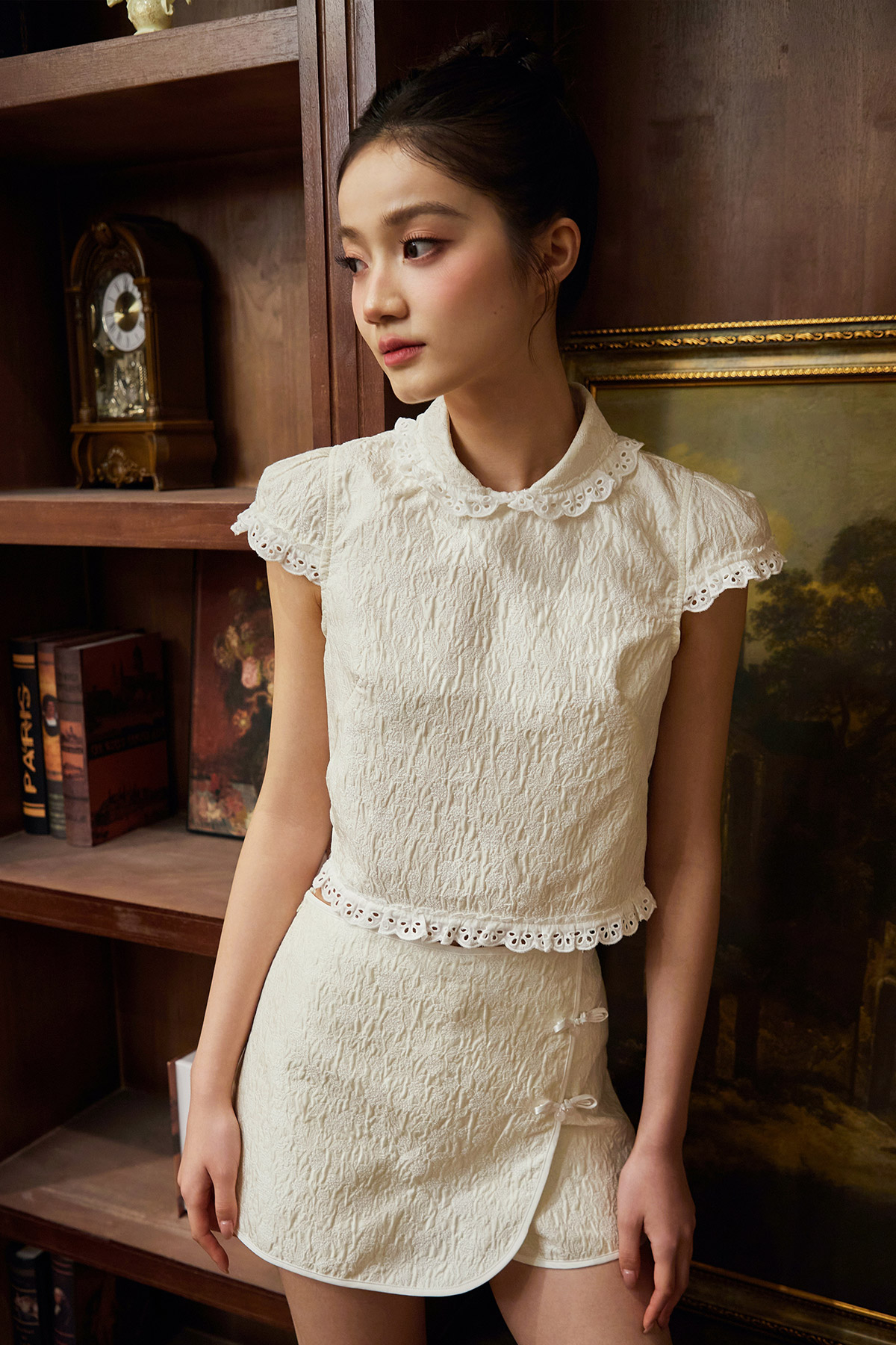 MARIANNE TOP - BLANC JARDIN [BY MODPARADE]