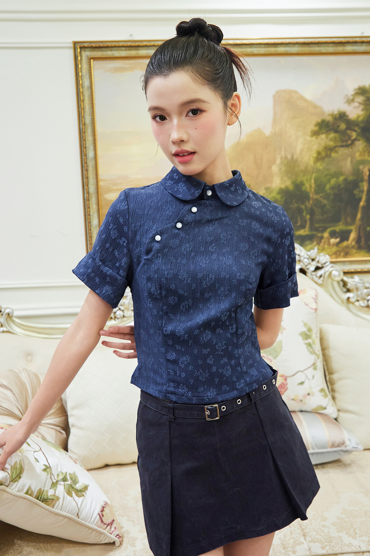 MIAN CHEONGSAM TOP - NOCTURNE [BY MODPARADE]