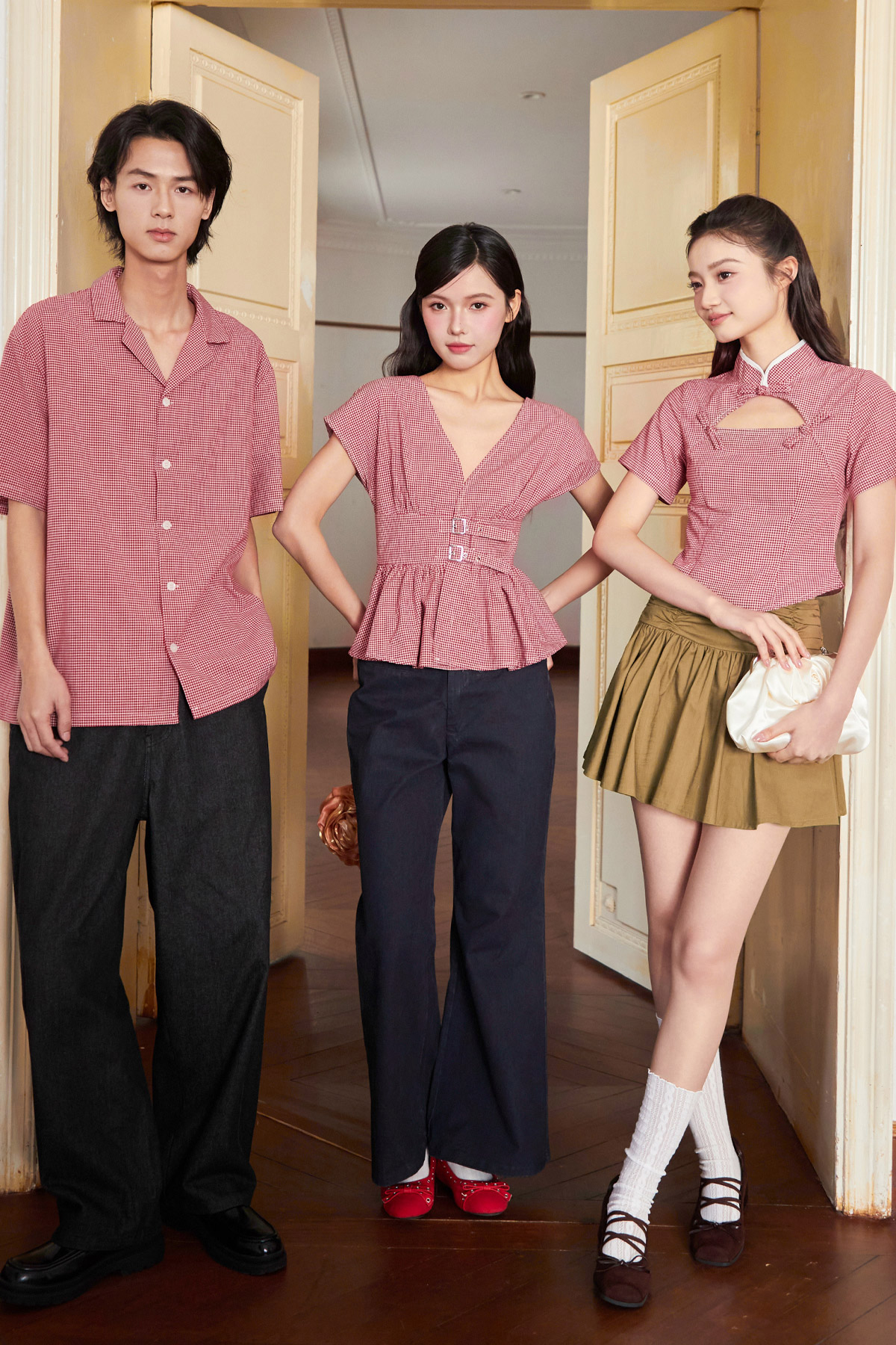 SAUNDERS SHIRT - CHERRY CHECKS [BY MODPARADE]