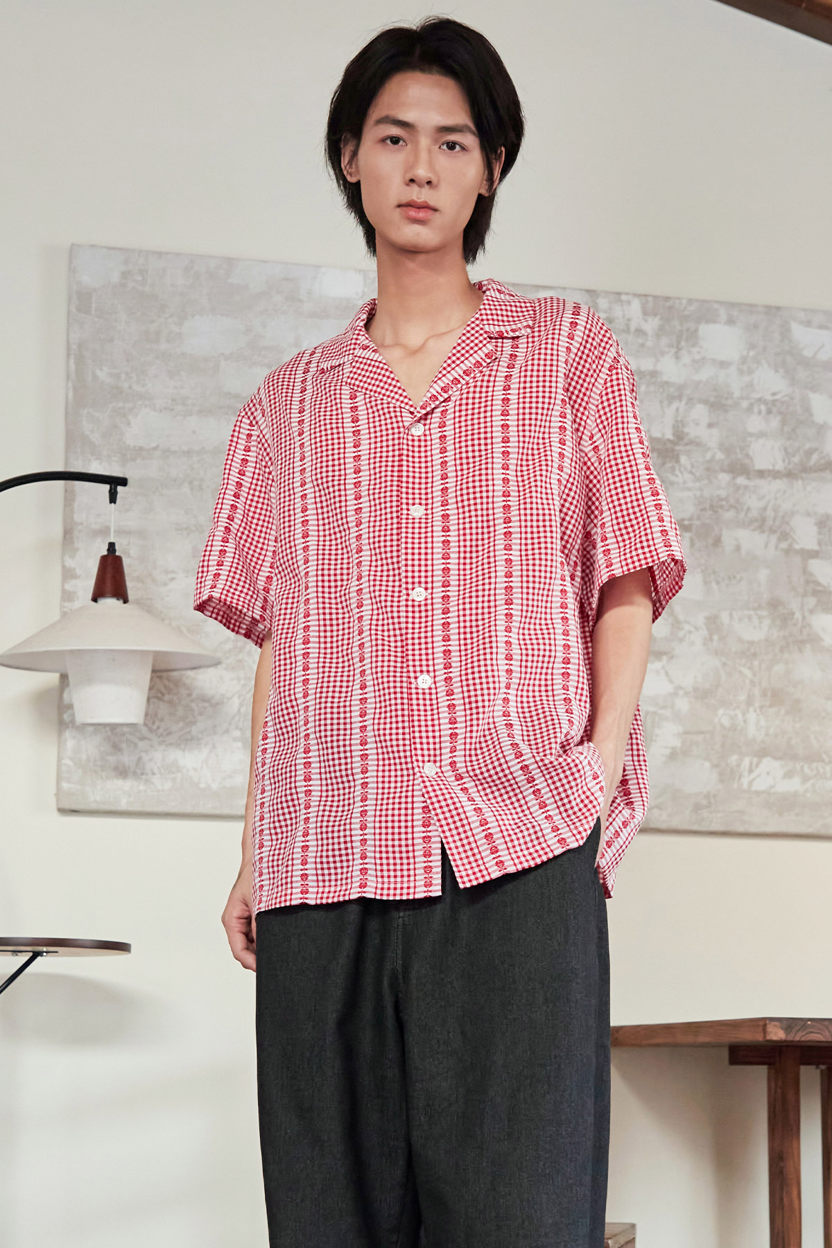 SAUNDERS SHIRT - SCARLET MEADOW [BY MODPARADE]