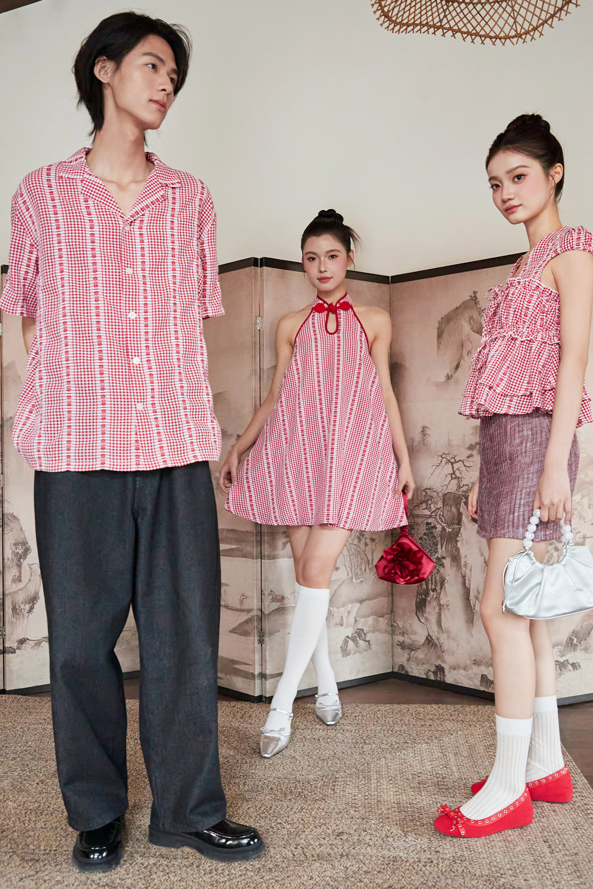 SAUNDERS SHIRT - SCARLET MEADOW [BY MODPARADE]