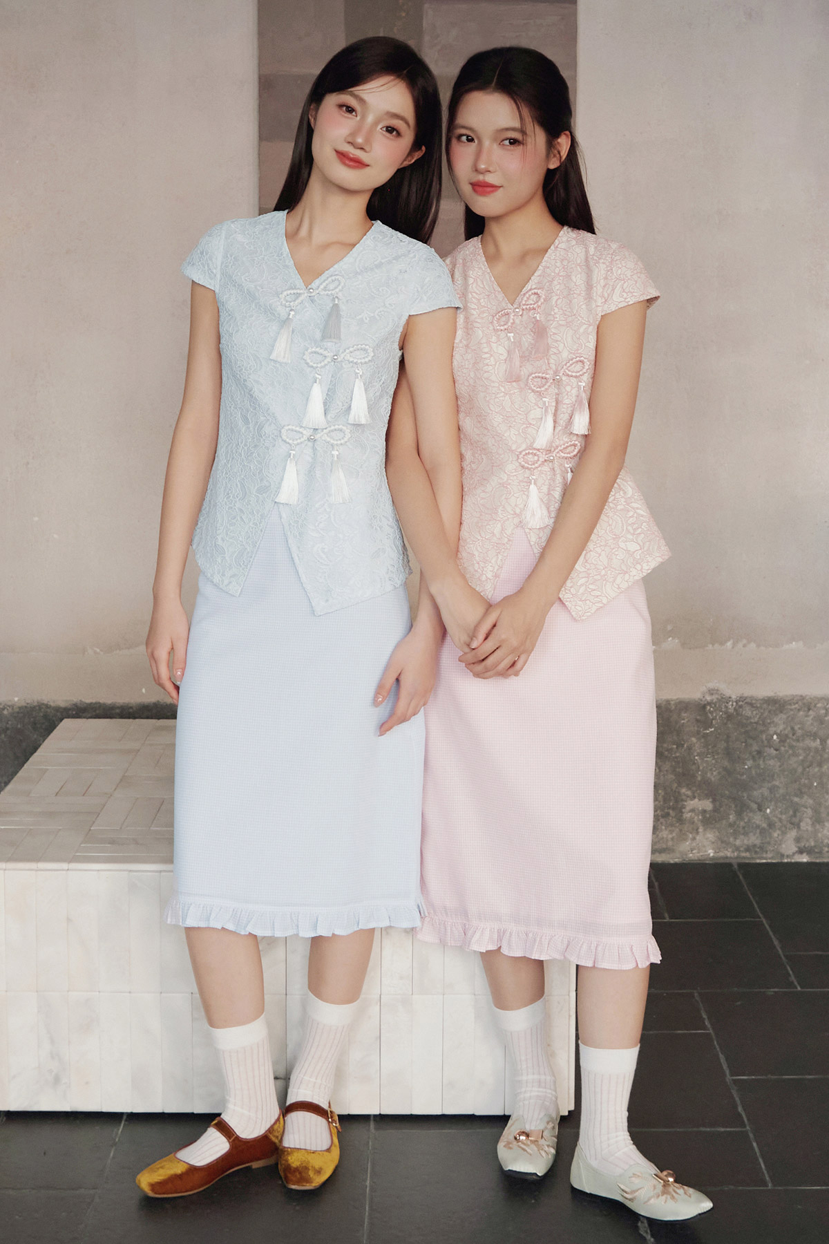 TASMIA TOP - BLUE VIEL [BY MODPARADE]