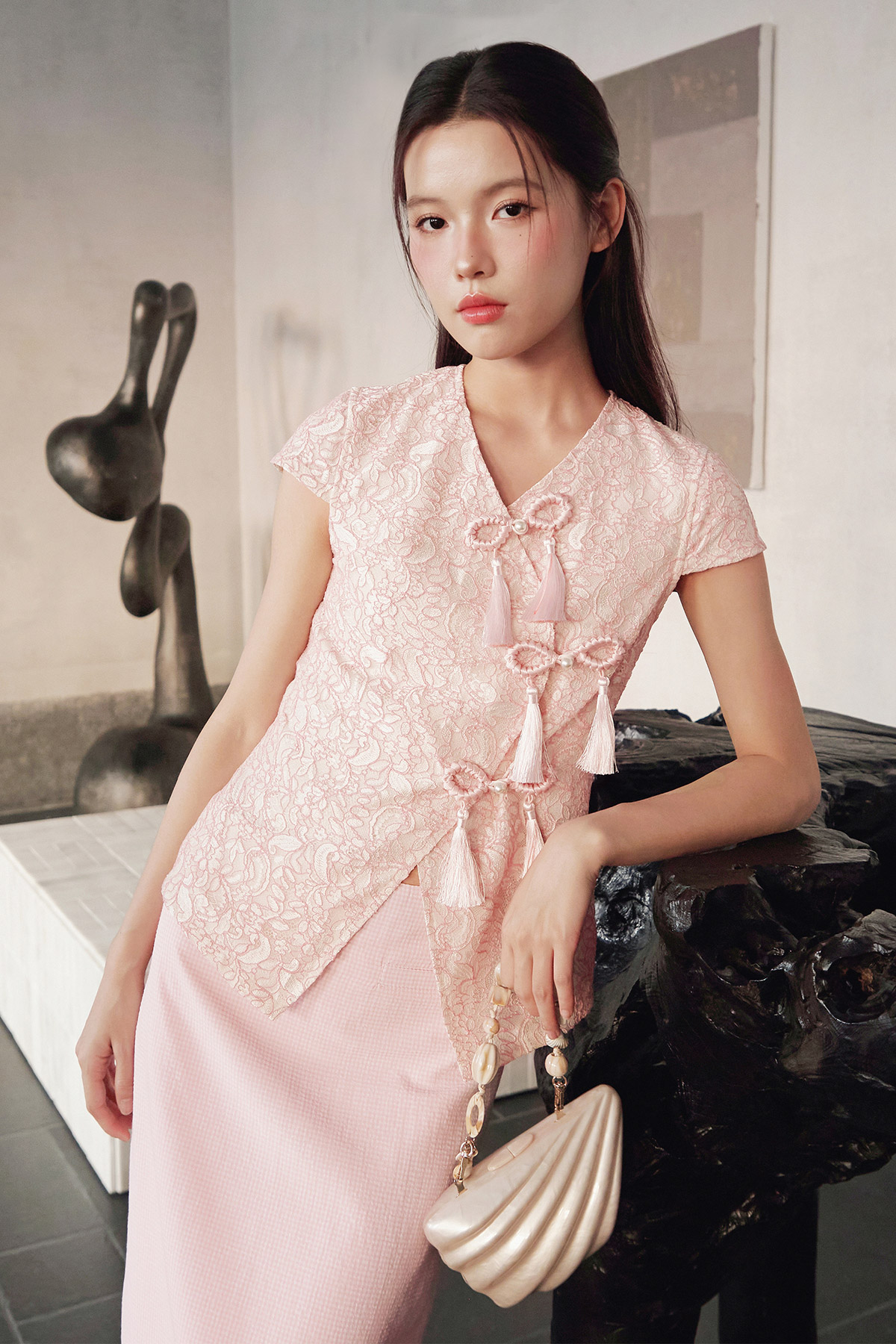 TASMIA TOP - PINK VIEL [BY MODPARADE]