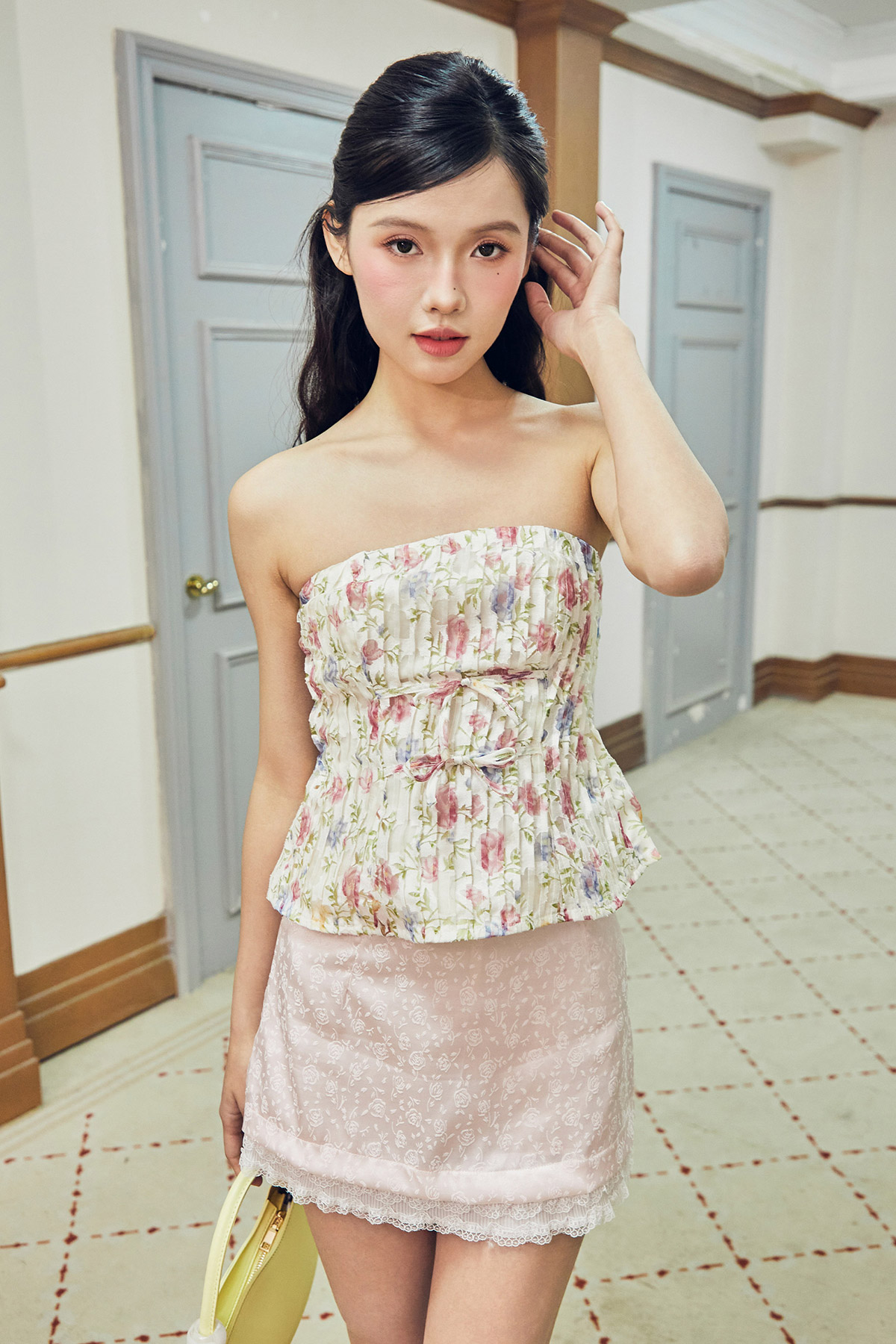 GABRIELLE TOP - WATERCOLOUR BLOOM [BY MODPARADE]