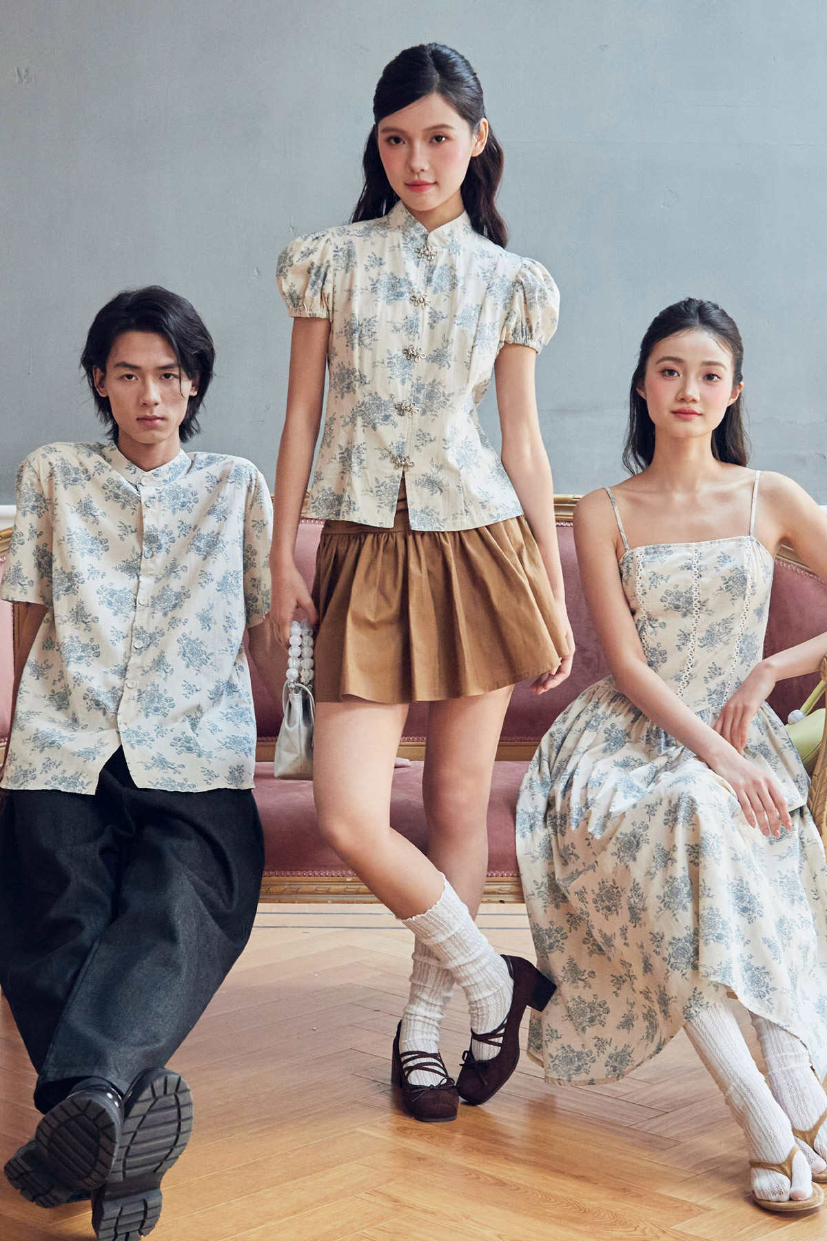 GUO CHEONGSAM TOP - LAKE BOUQUET [BY MODPARADE]